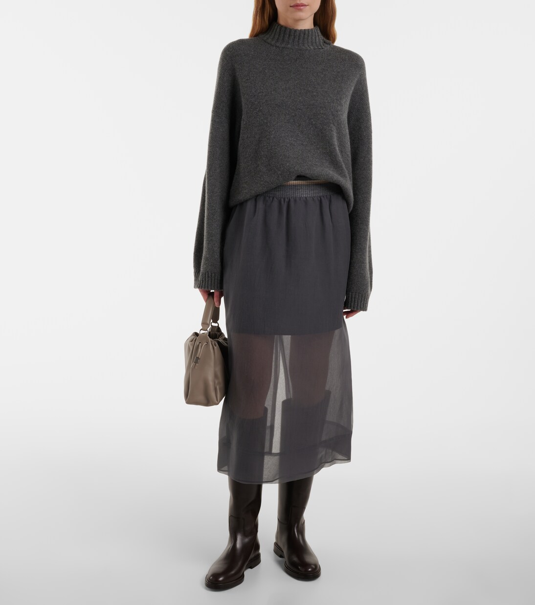 Midirock aus Seide | Brunello Cucinelli