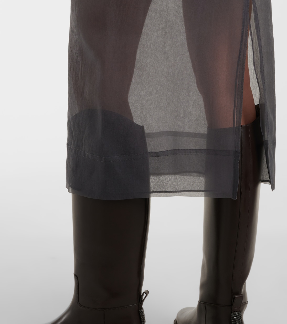 Midirock aus Seide | Brunello Cucinelli