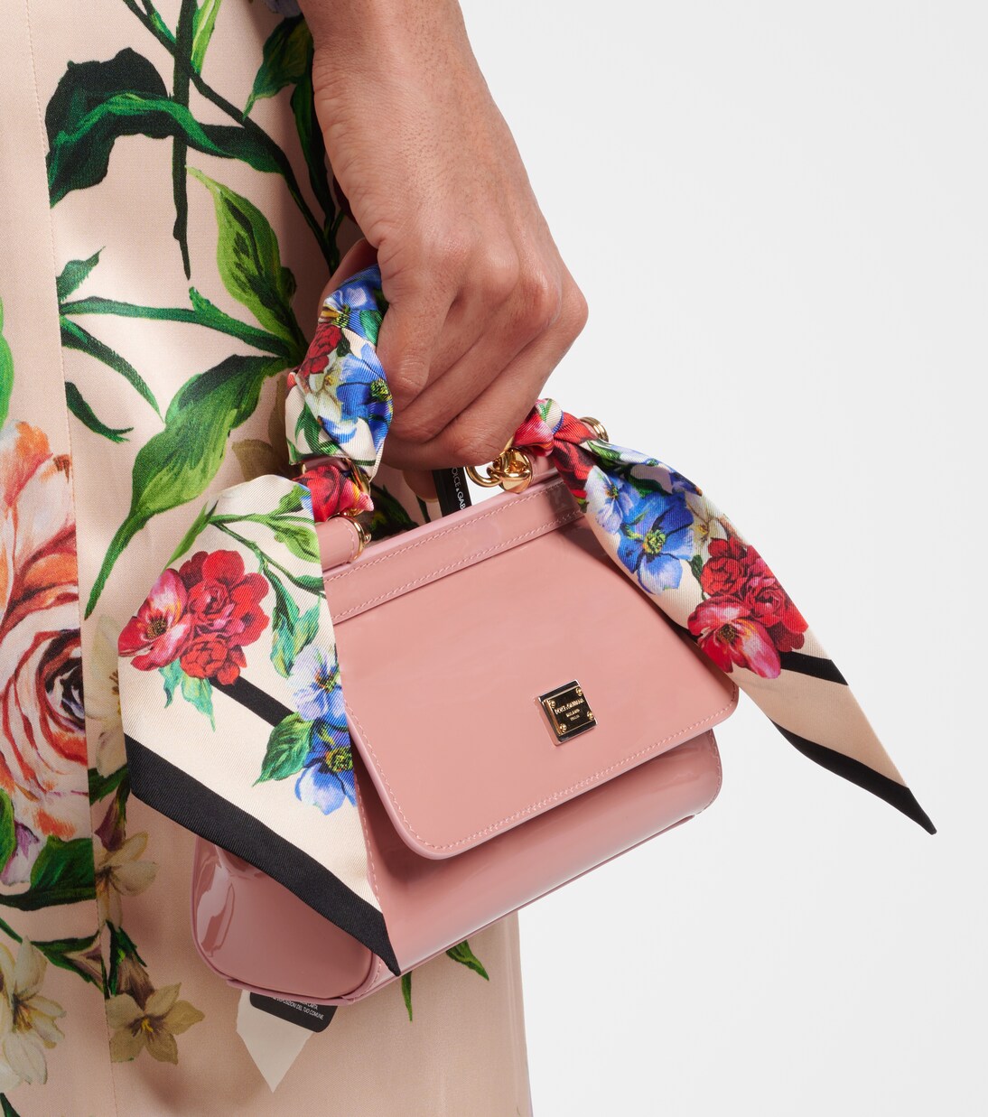 Pañuelo de sarga de seda floral | Dolce&Gabbana