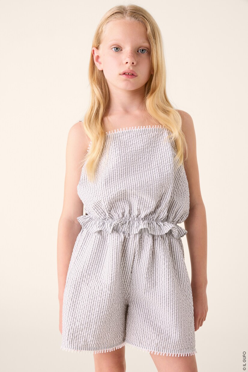 Cotton top and shorts set | Il Gufo