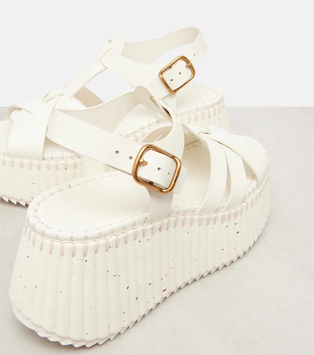 Nama 80 leather platform sandals | Chloé