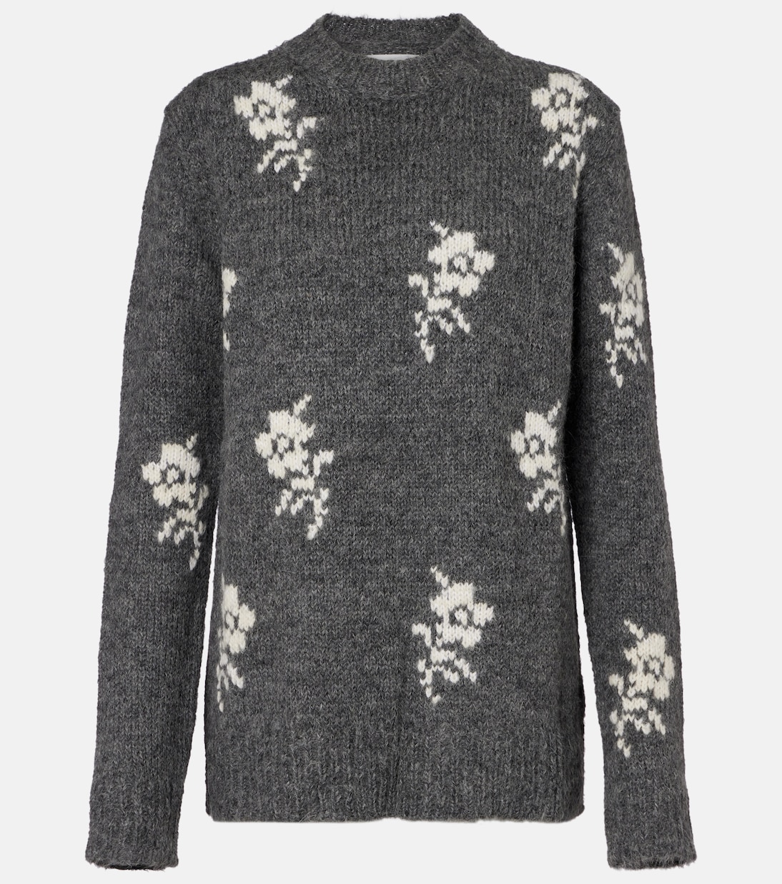 Intarsia alpaca and wool-blend sweater | Jil Sander