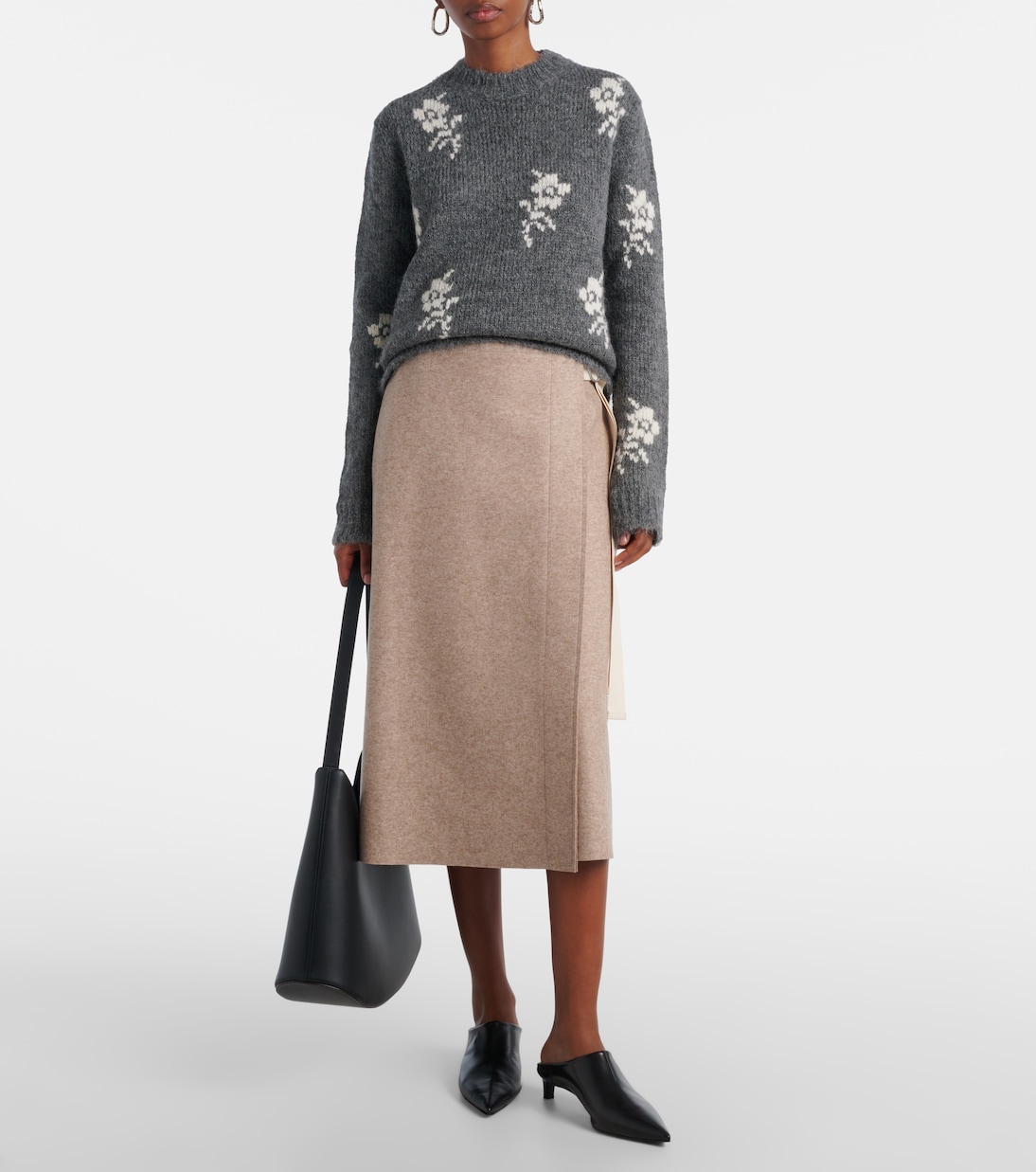 Intarsia alpaca and wool-blend sweater | Jil Sander