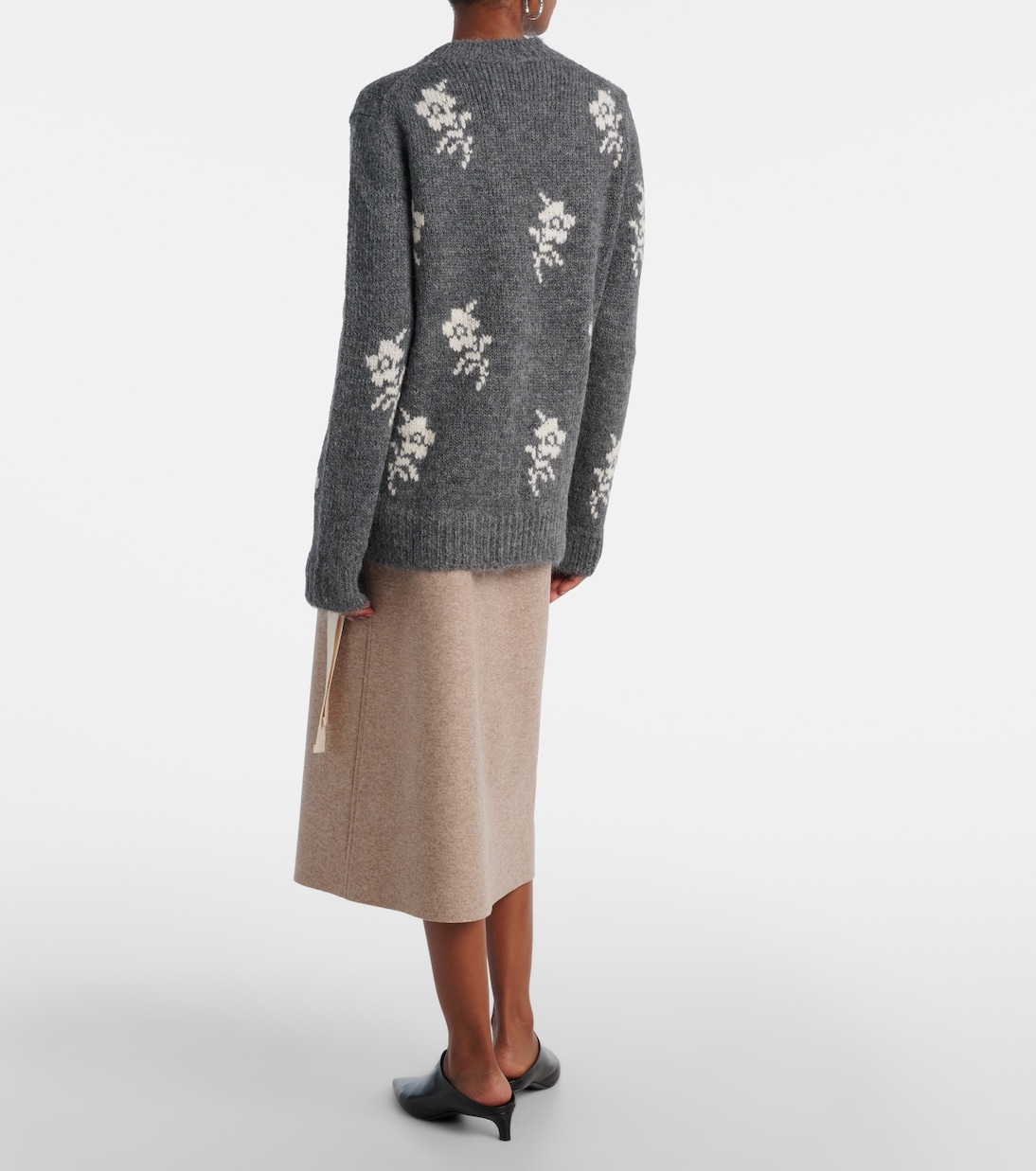 Intarsia alpaca and wool-blend sweater | Jil Sander