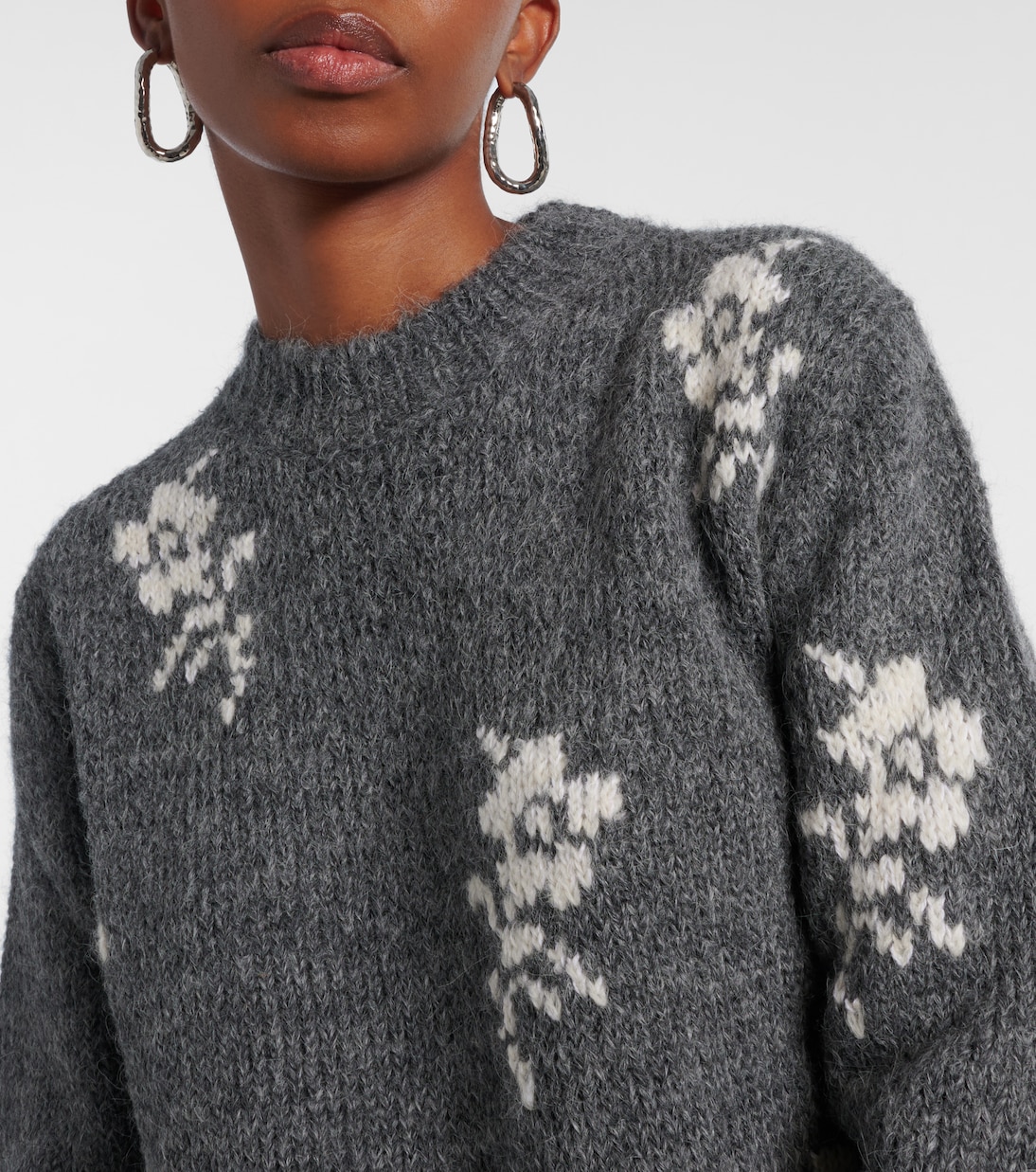 Intarsia alpaca and wool-blend sweater | Jil Sander