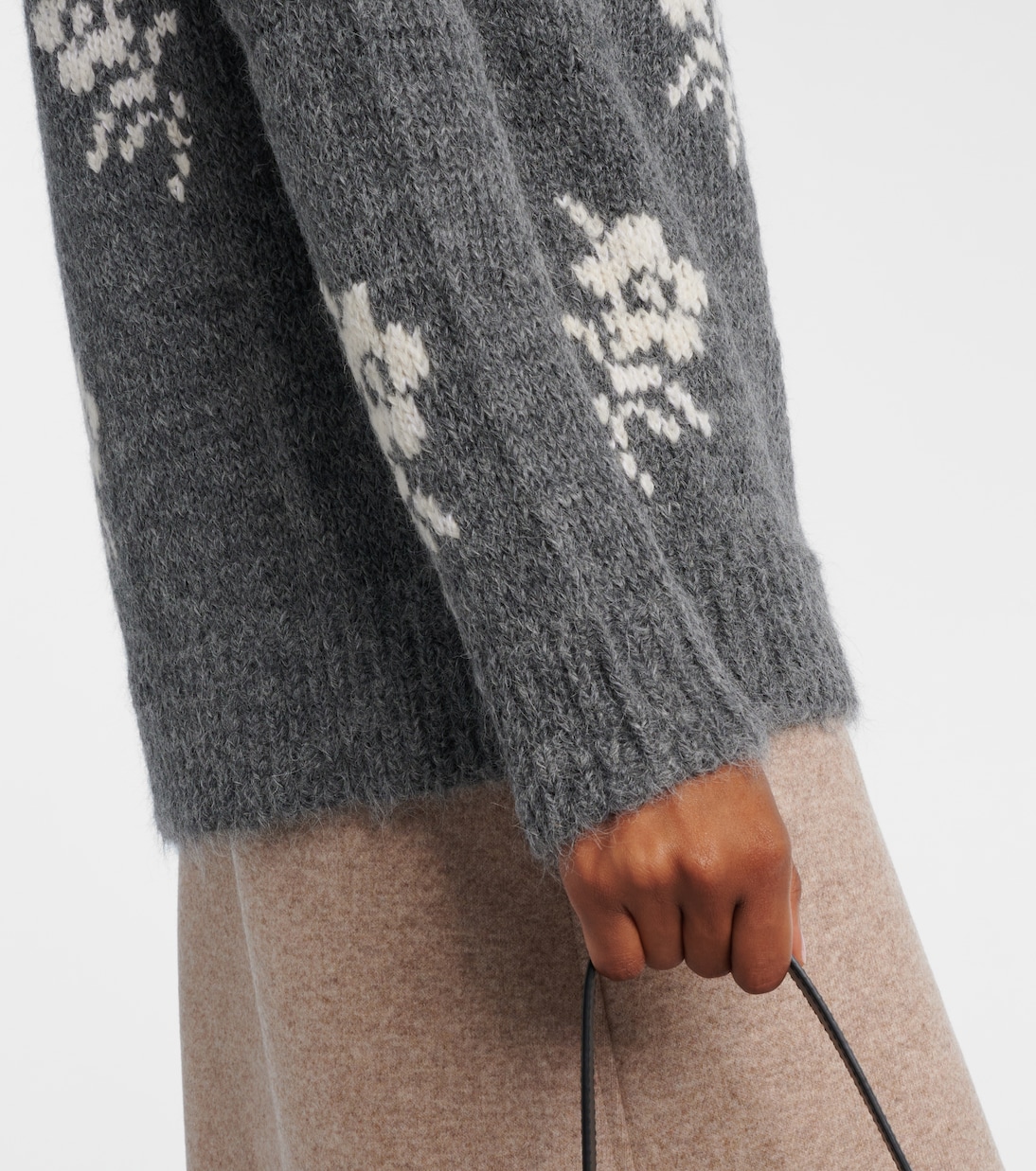 Intarsia alpaca and wool-blend sweater | Jil Sander