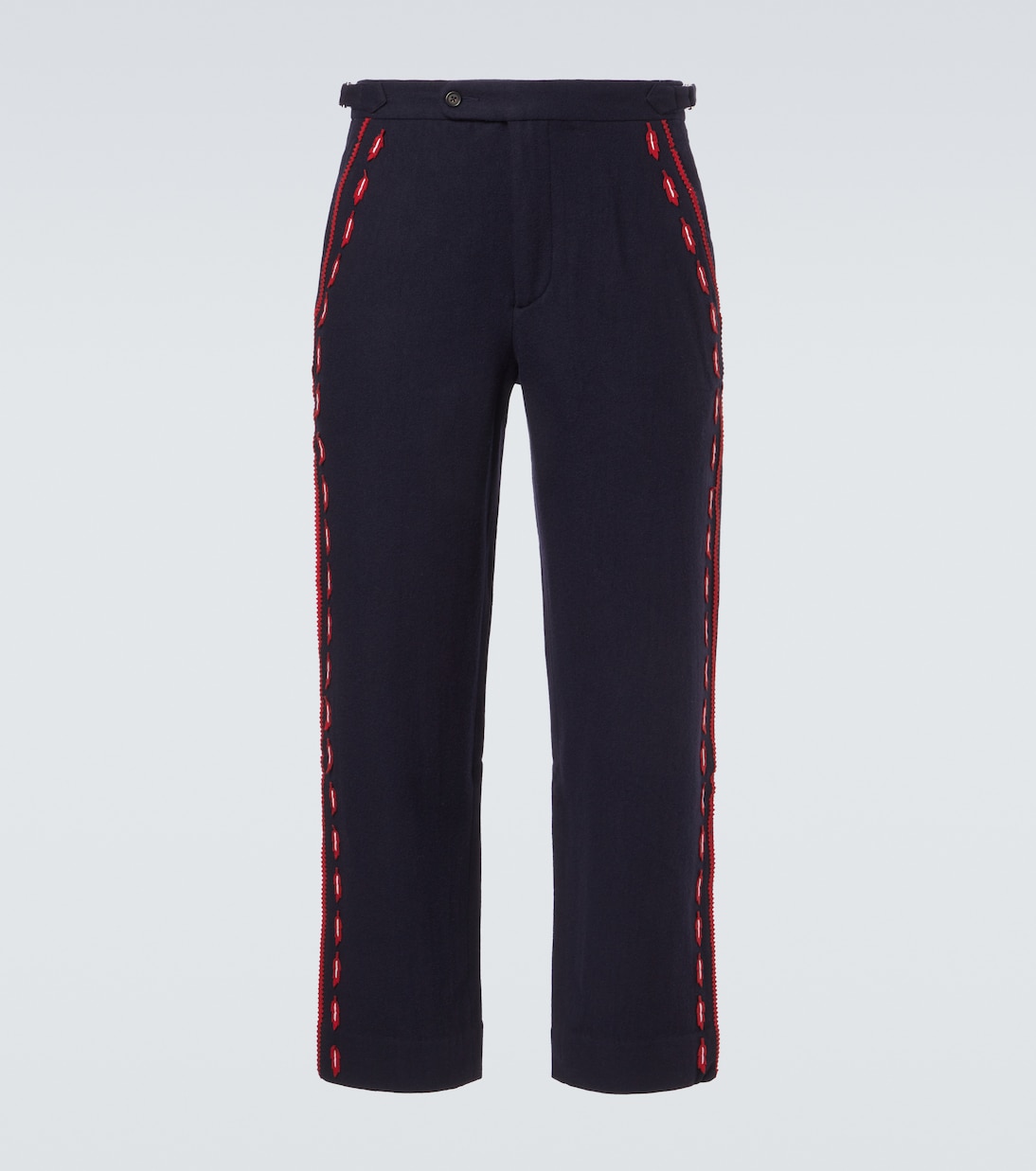 Carroll embroidered wool straight pants | Bode