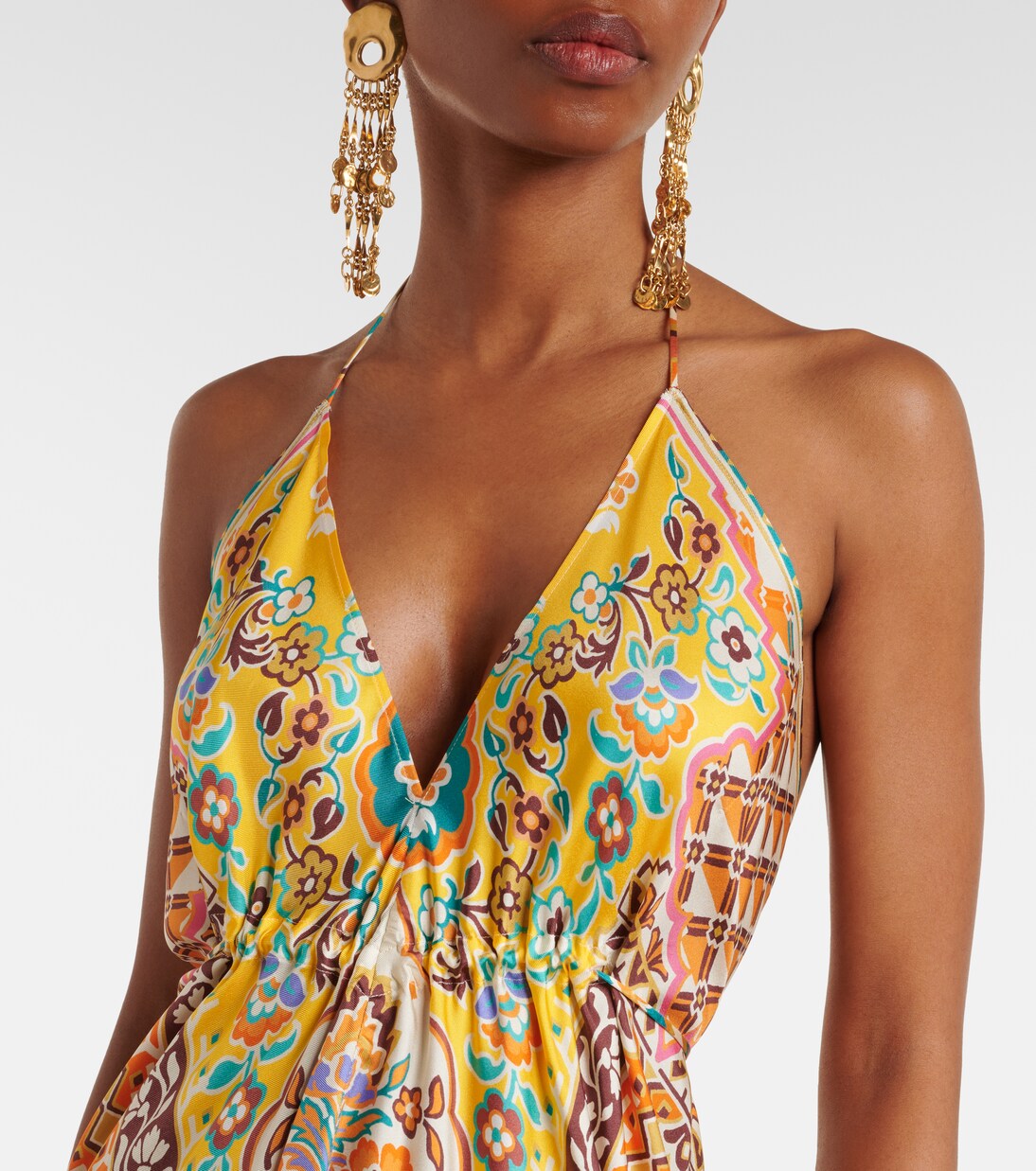 Printed silk midi dress | Etro