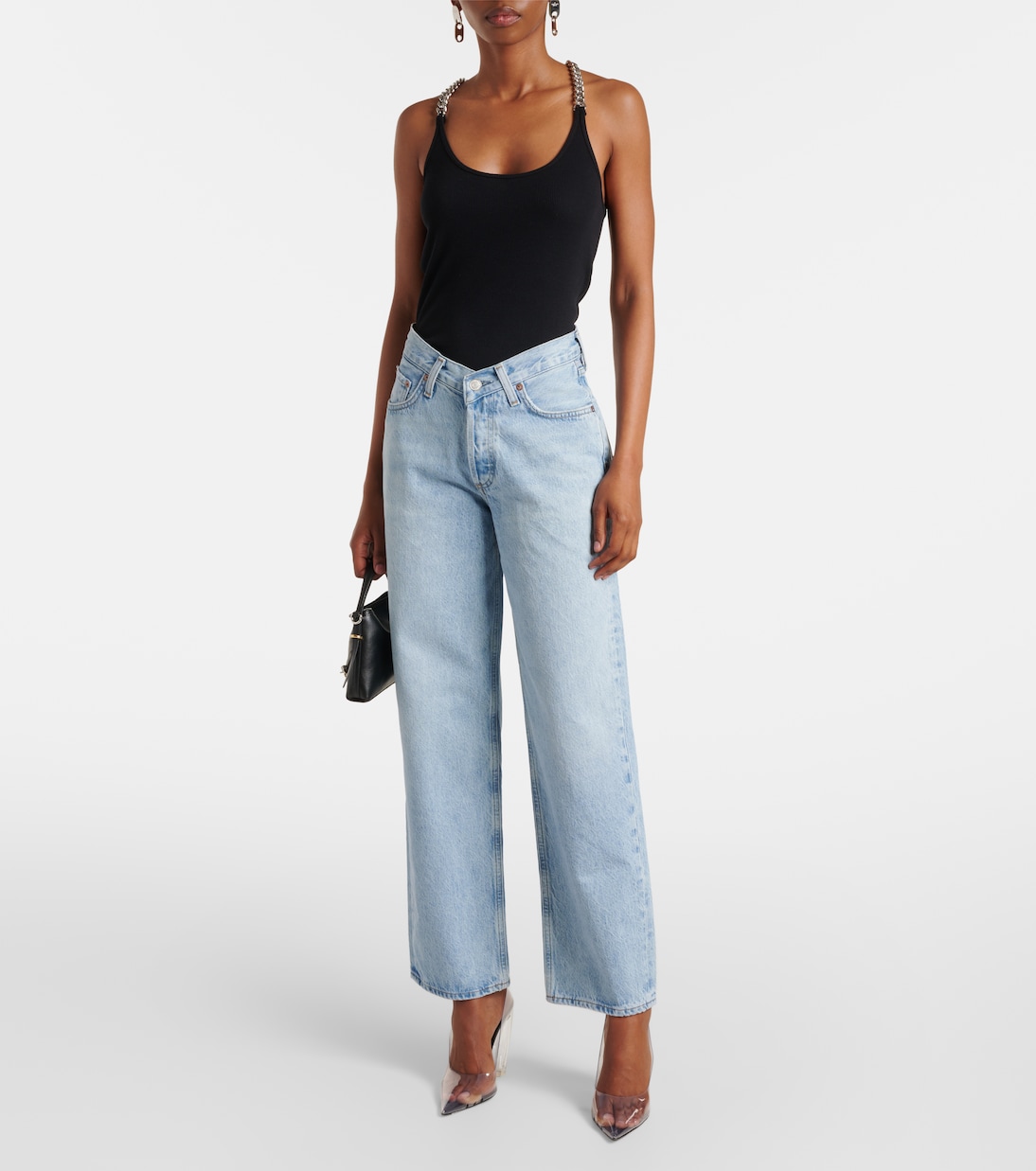 High-Rise Wide-Leg Jeans V-Waist Baggy | Agolde