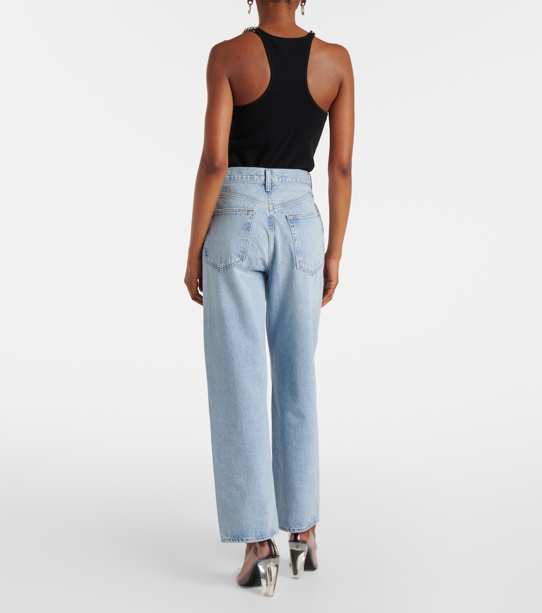 High-Rise Wide-Leg Jeans V-Waist Baggy | Agolde