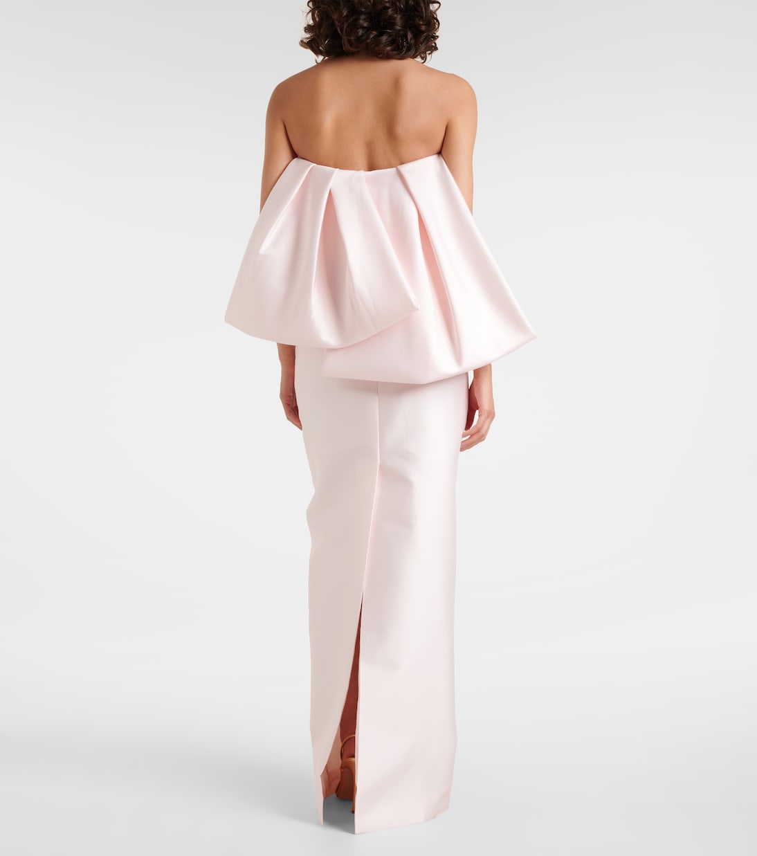 Robe longue en satin | Monique Lhuillier