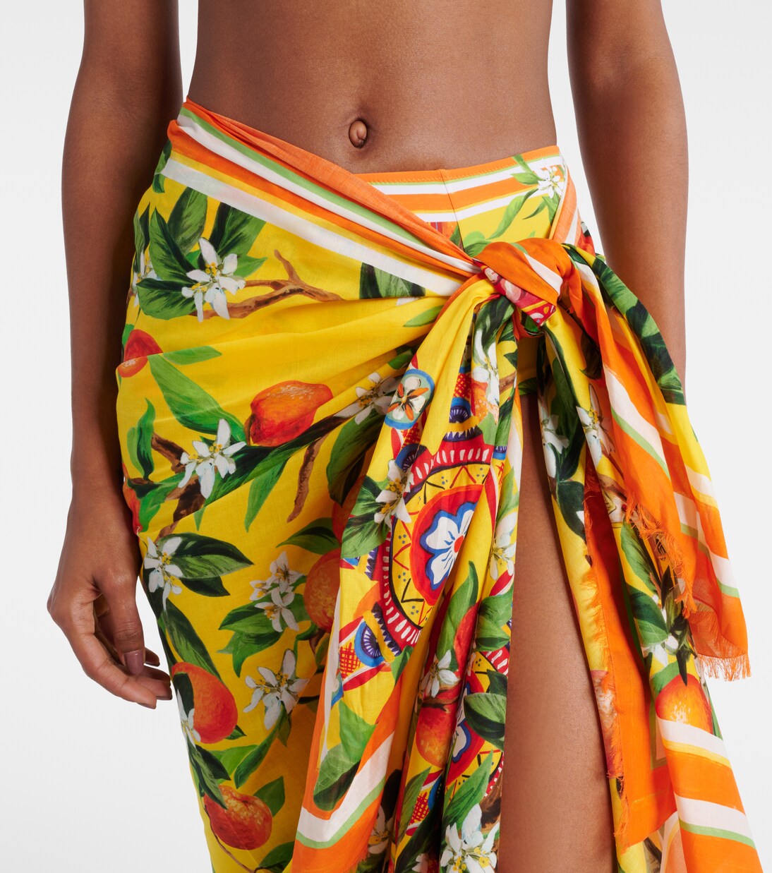 프린트 코튼 비치 커버업 | Dolce&Gabbana