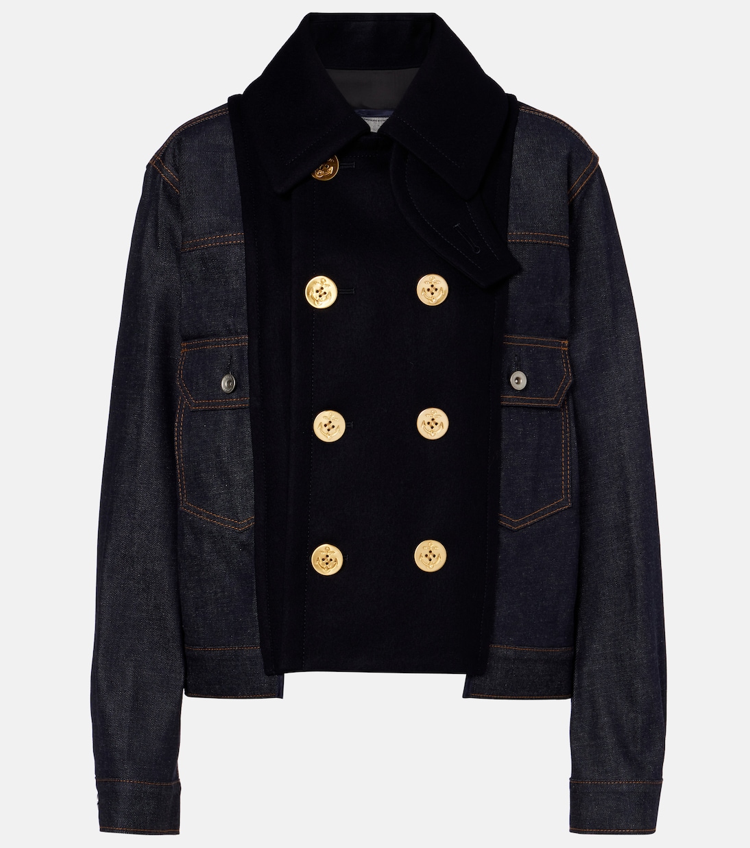 Paneled denim jacket | Sacai