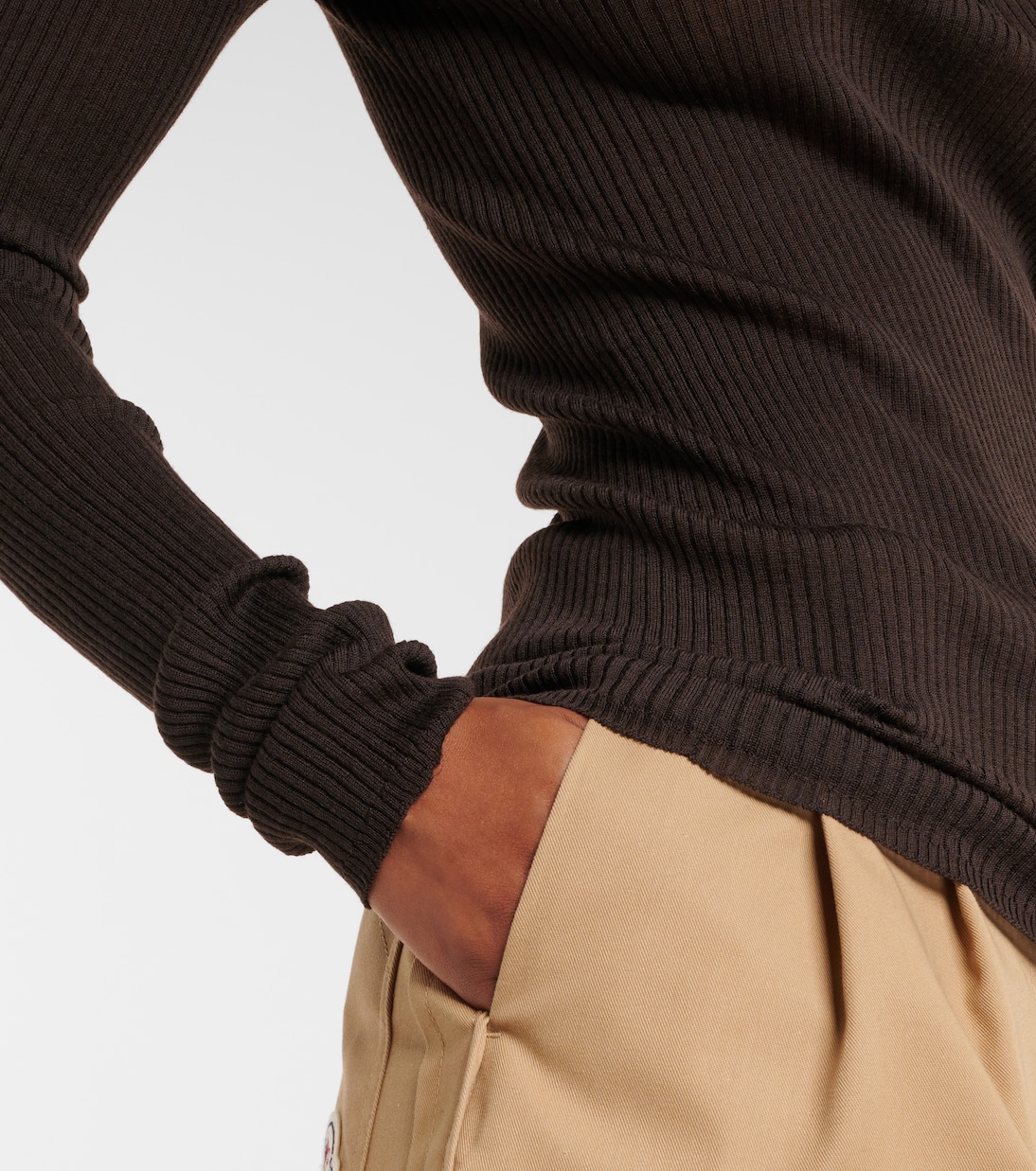 Ribbed-knit wool polo shirt | Moncler