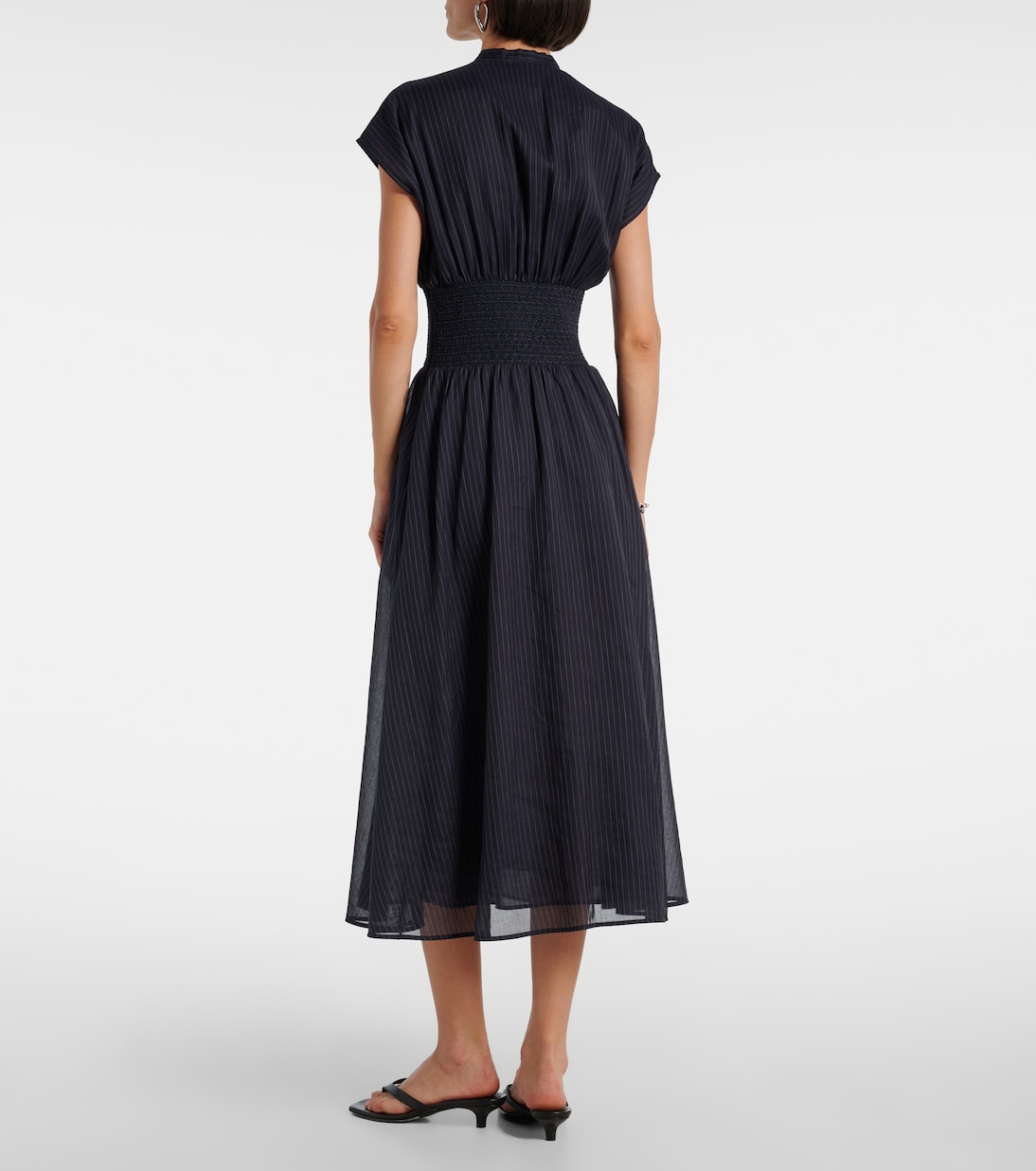 Abito midi in cotone a righe | Tory Burch