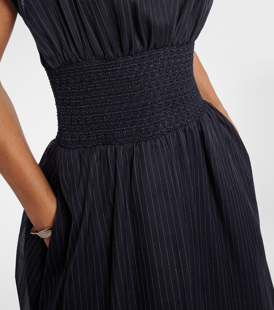 Abito midi in cotone a righe | Tory Burch