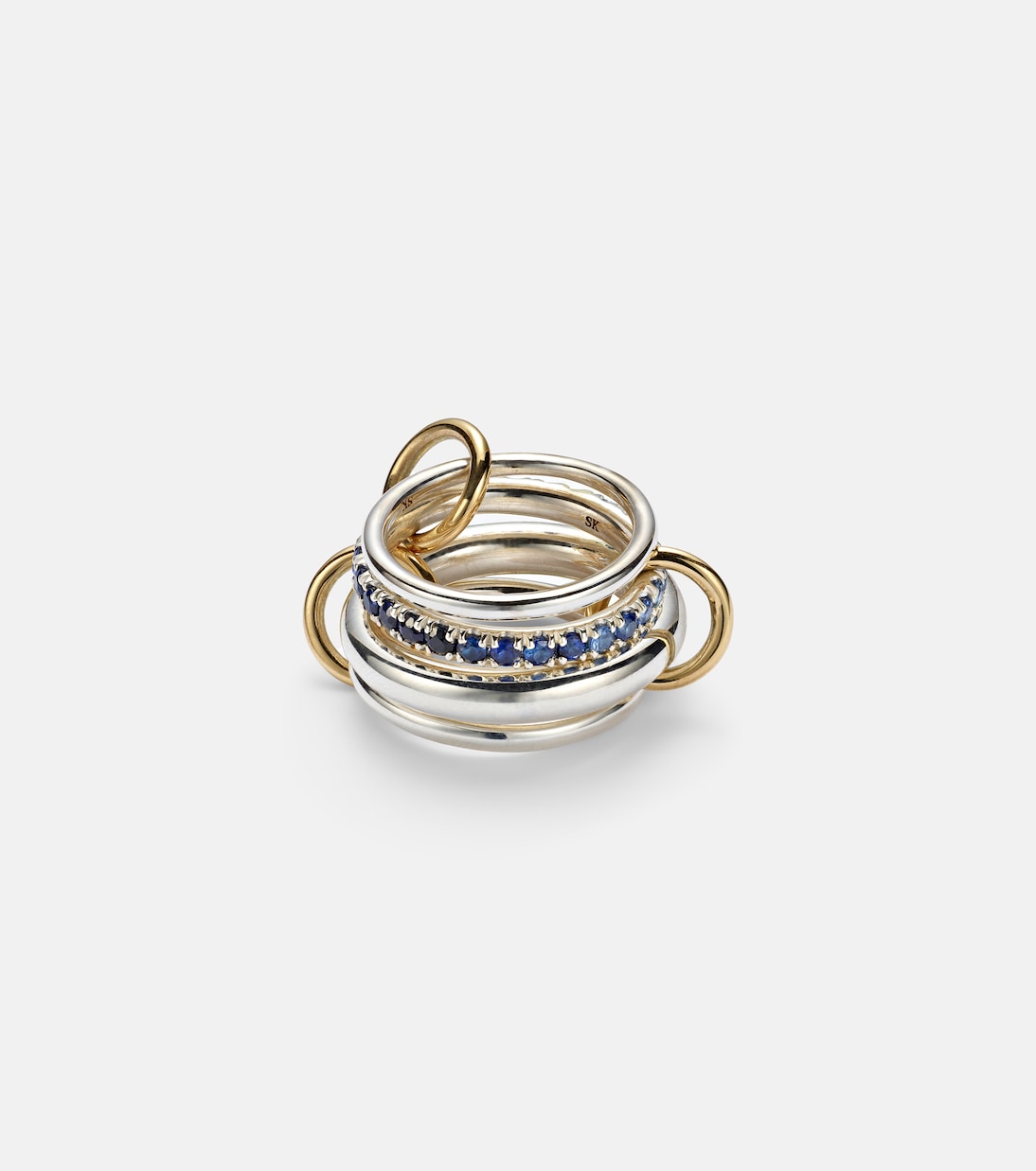 Ring Janssen SG aus Sterlingsilber mit 18kt Gelbgold (750/1000) und Saphiren | Spinelli Kilcollin
