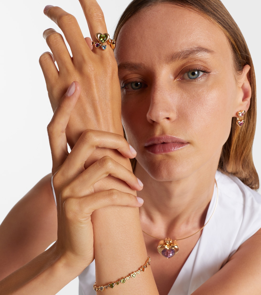 Ring aus 14kt Gelbgold mit Saphiren | Roxanne First