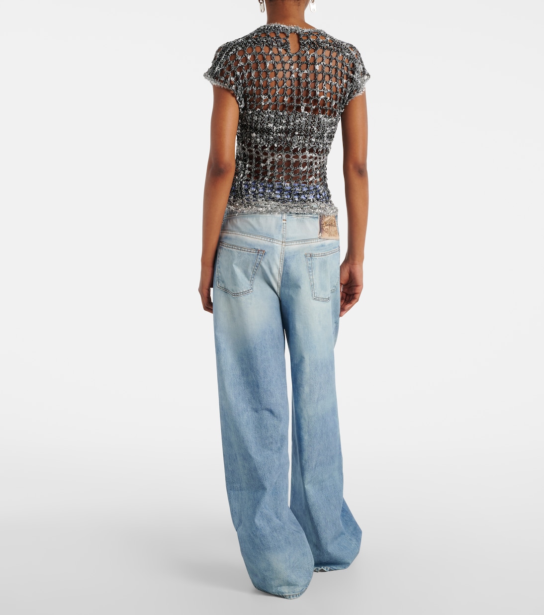 T-Shirt aus Häkelstrick  | Acne Studios