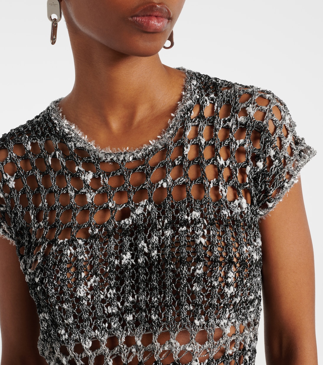 T-Shirt aus Häkelstrick  | Acne Studios