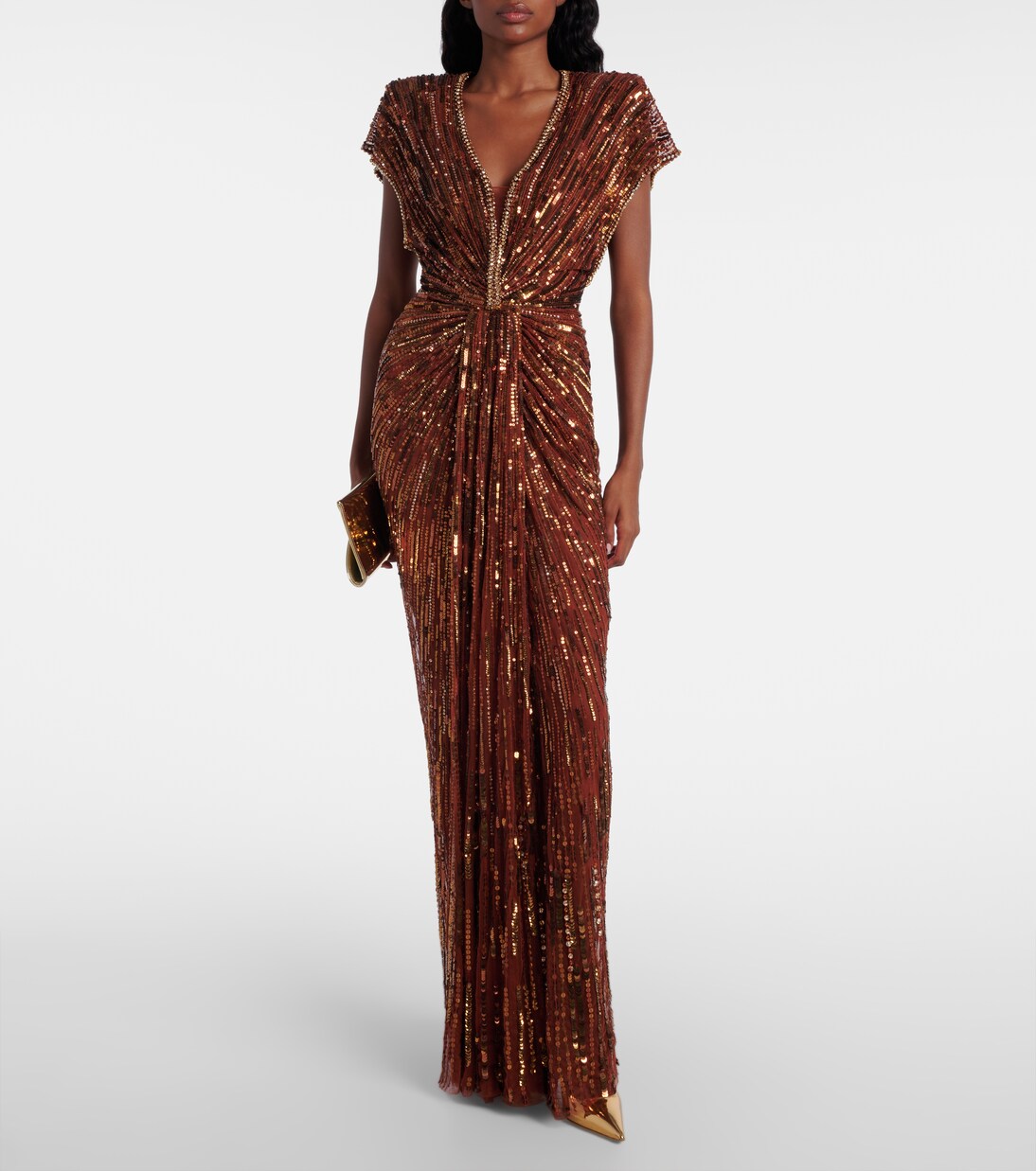 Robe longue Zola à sequins | Jenny Packham