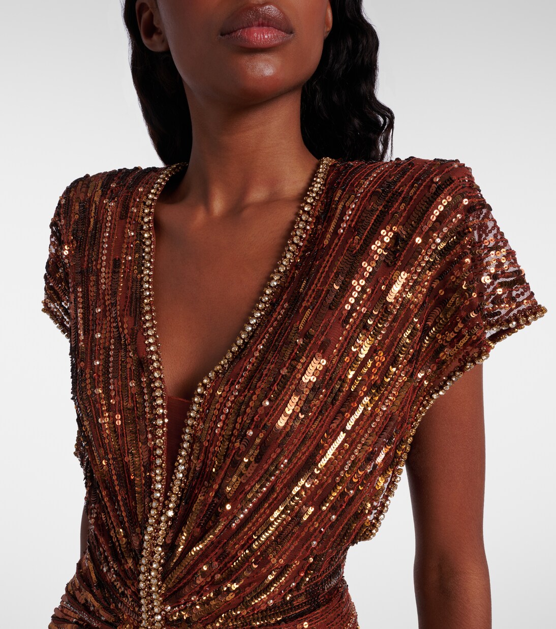 Robe longue Zola à sequins | Jenny Packham