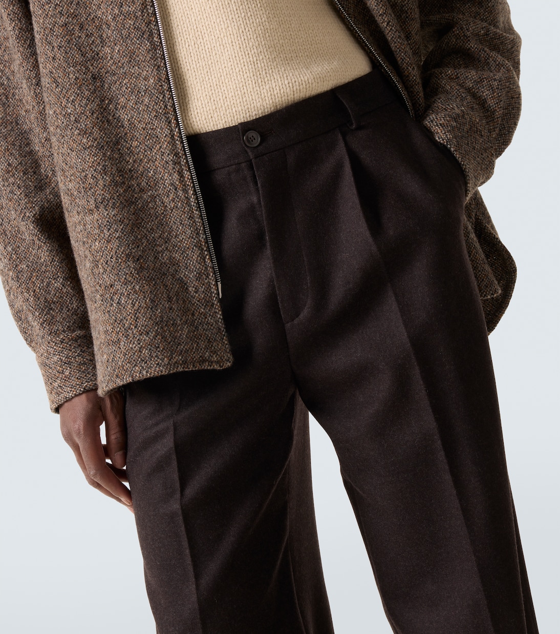 Weite Hose aus Wollflanell | Dries Van Noten