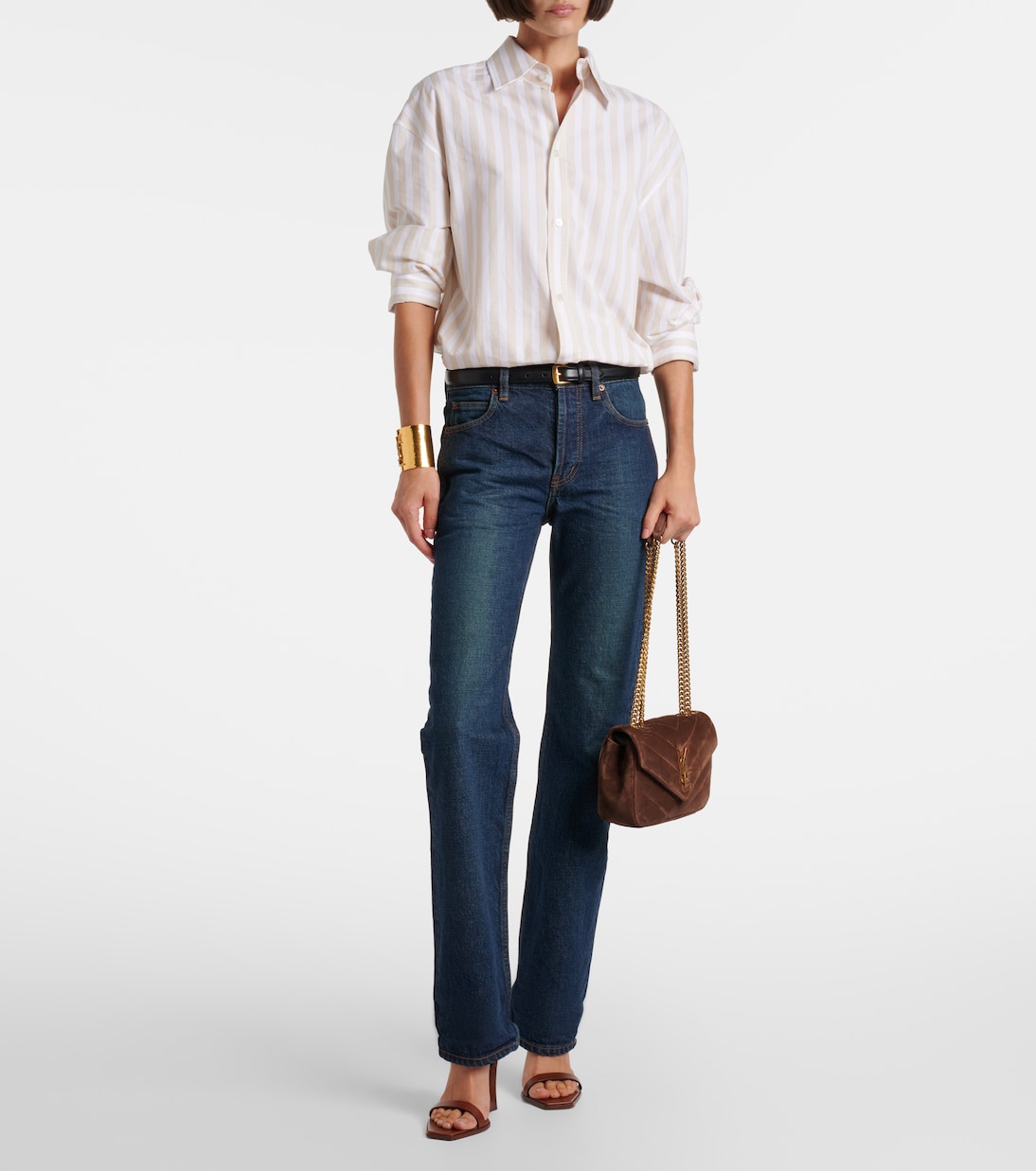 Loulou Small matelassé suede shoulder bag | Saint Laurent