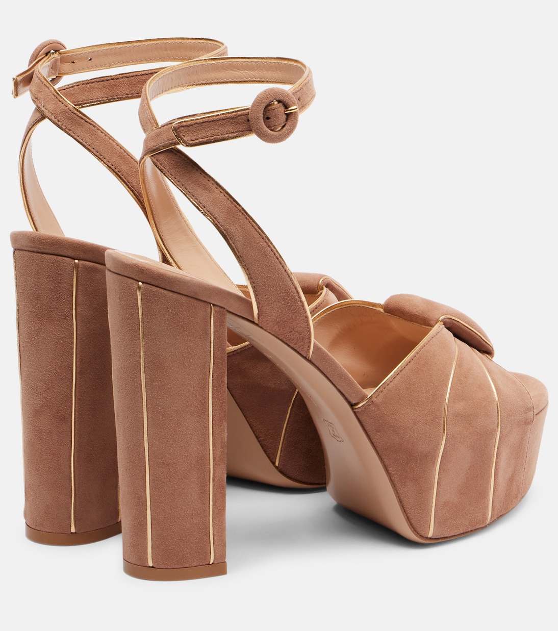 Plateausandalen 125 aus Veloursleder | Gianvito Rossi