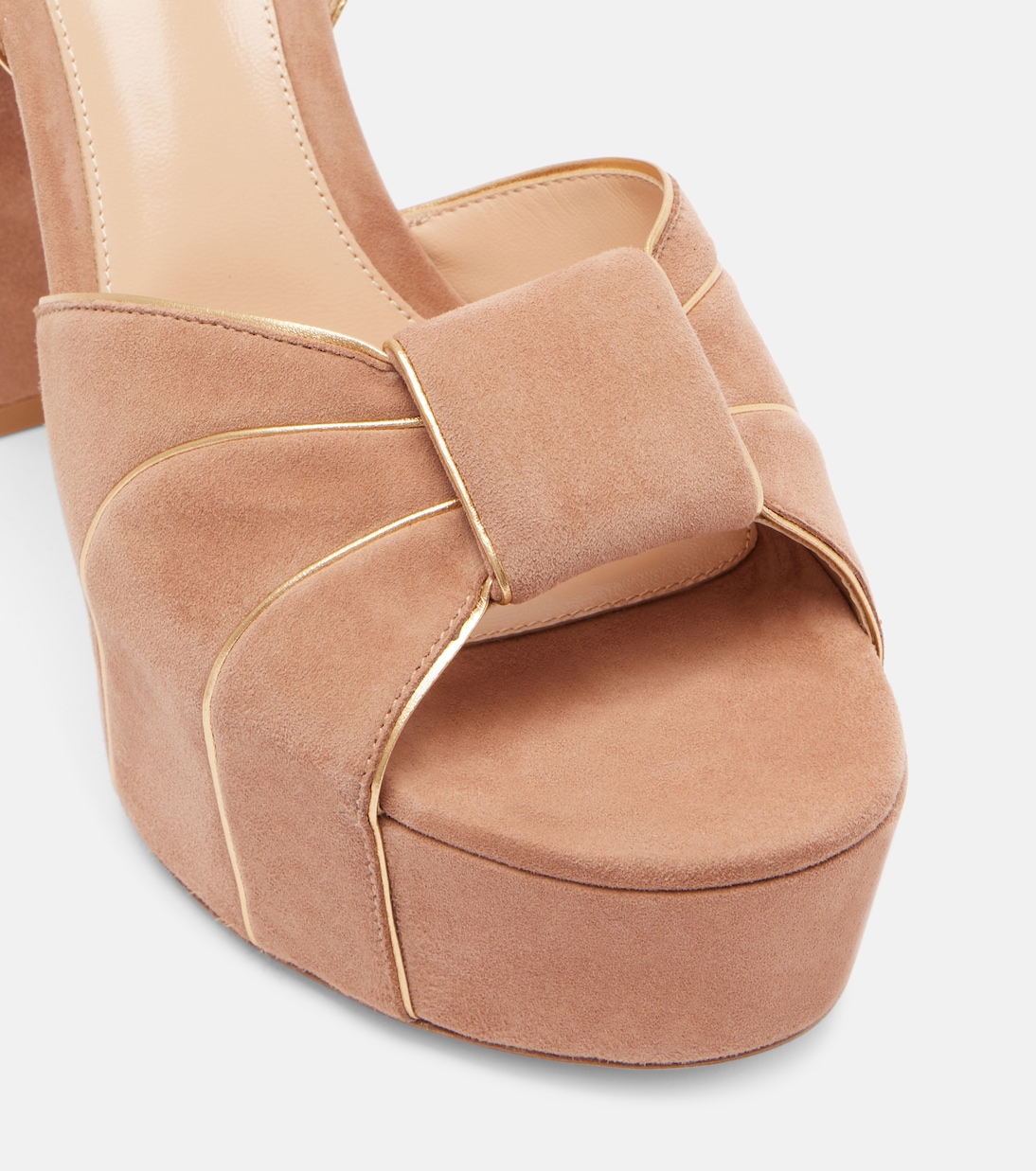 Plateausandalen 125 aus Veloursleder | Gianvito Rossi