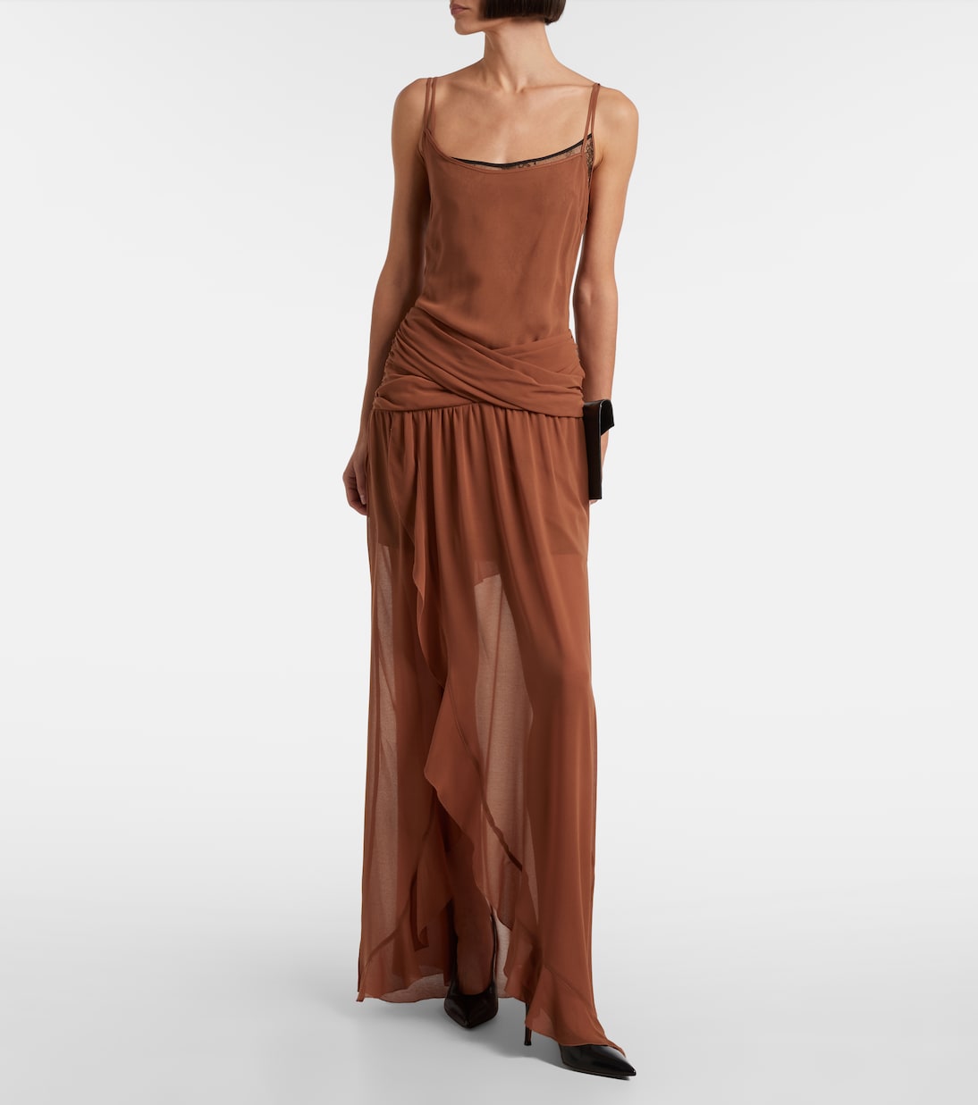 Draped ruffled maxi dress | Jacques Wei