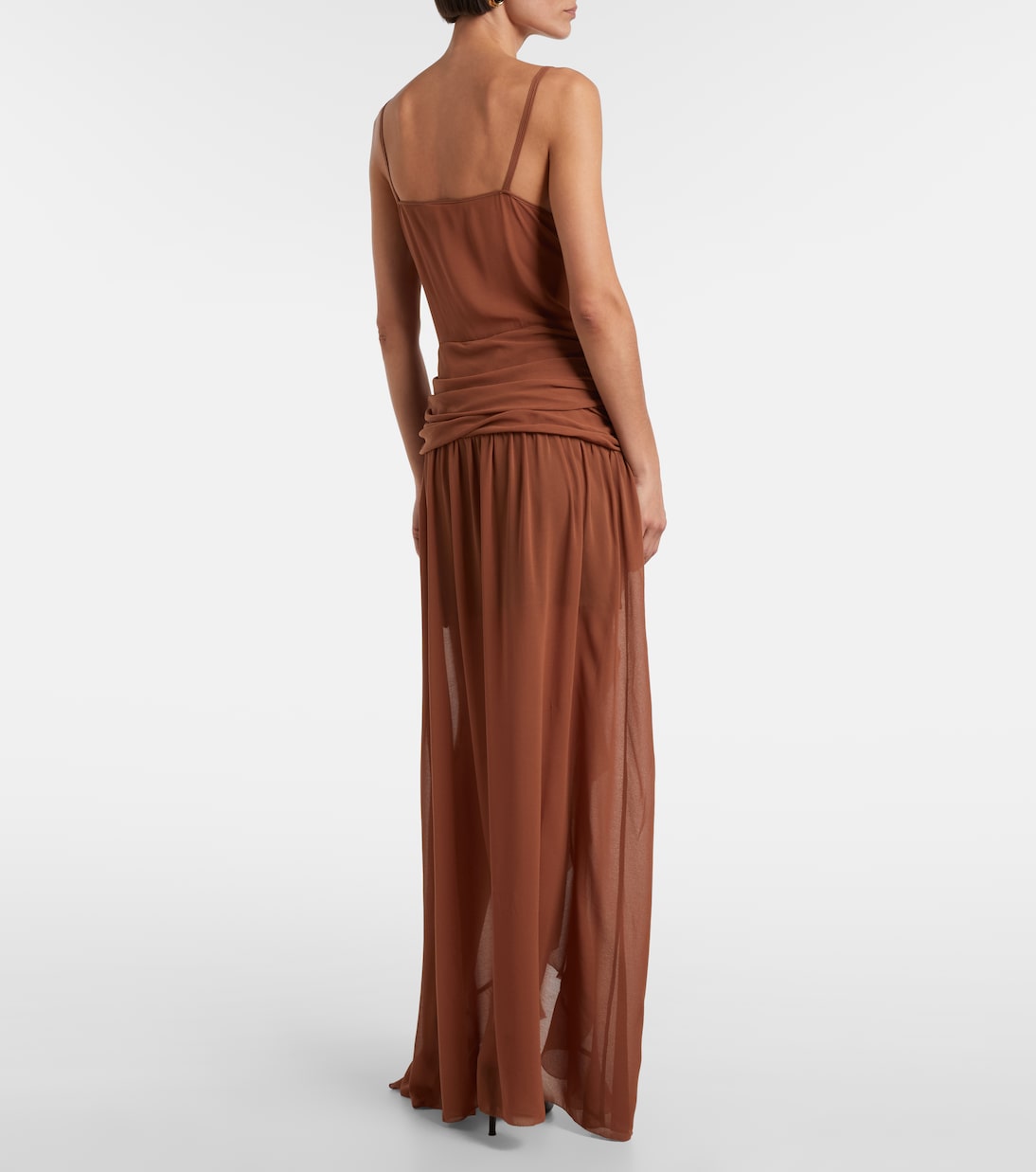 Draped ruffled maxi dress | Jacques Wei