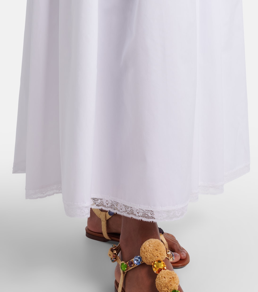 Midirock aus Baumwollpopeline | Dolce&Gabbana