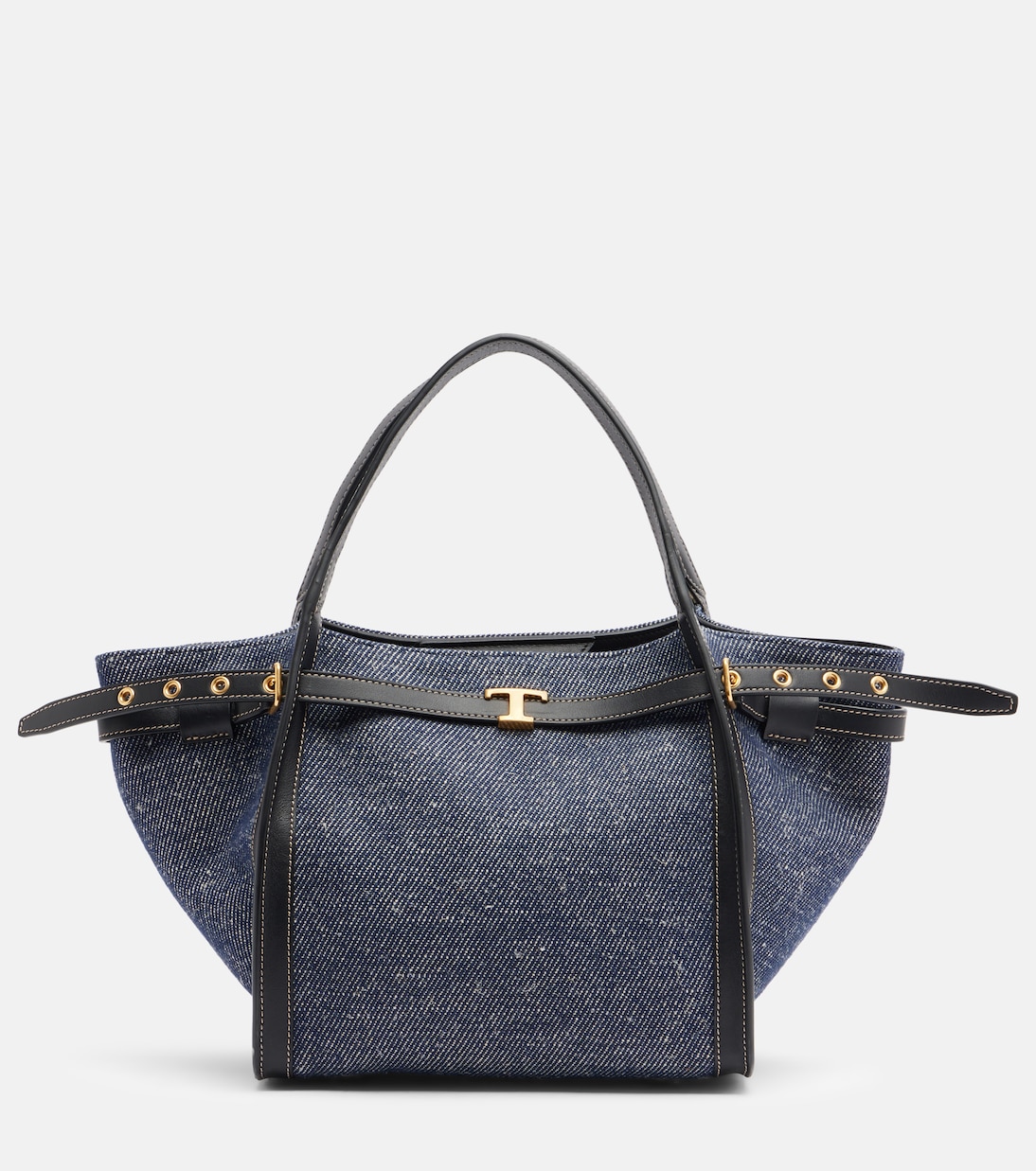 Borsa Tim Small in denim con pelle | Tod's
