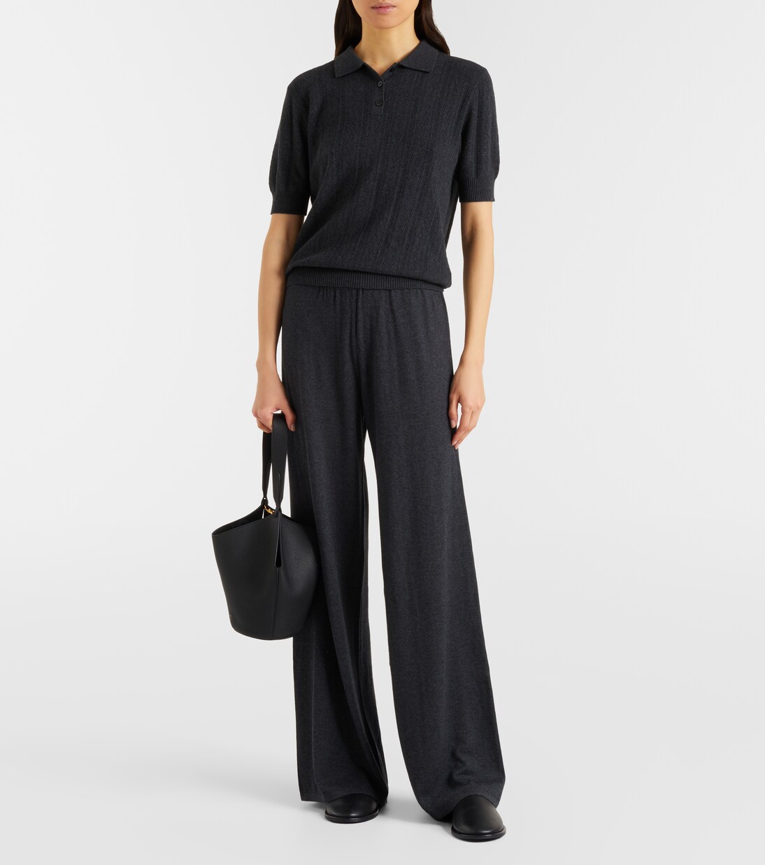 Pantalon droit Aina en coton et cachemire | Lisa Yang