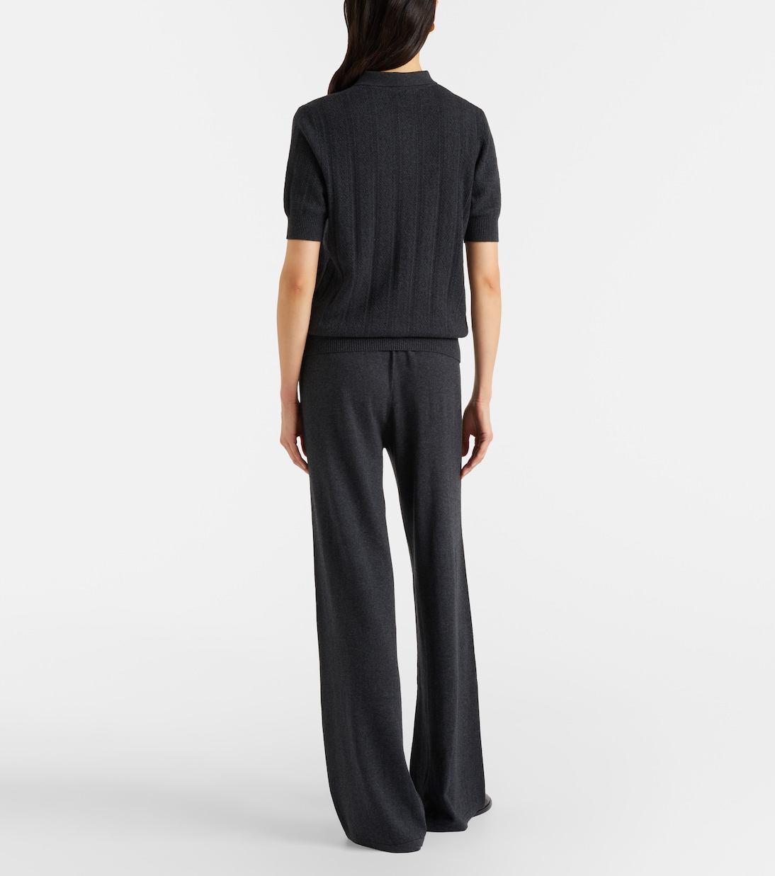 Pantalon droit Aina en coton et cachemire | Lisa Yang