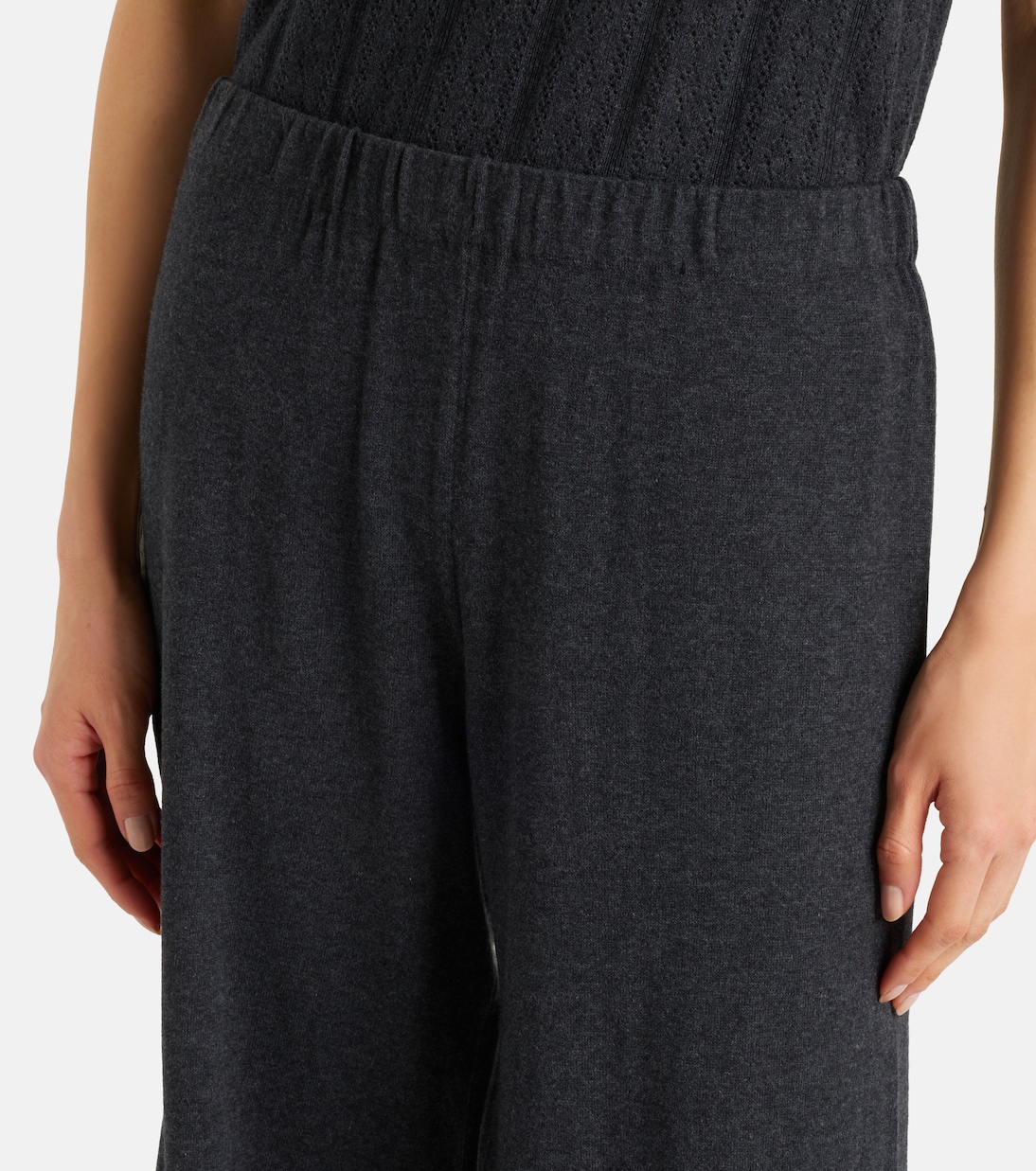 Pantalon droit Aina en coton et cachemire | Lisa Yang