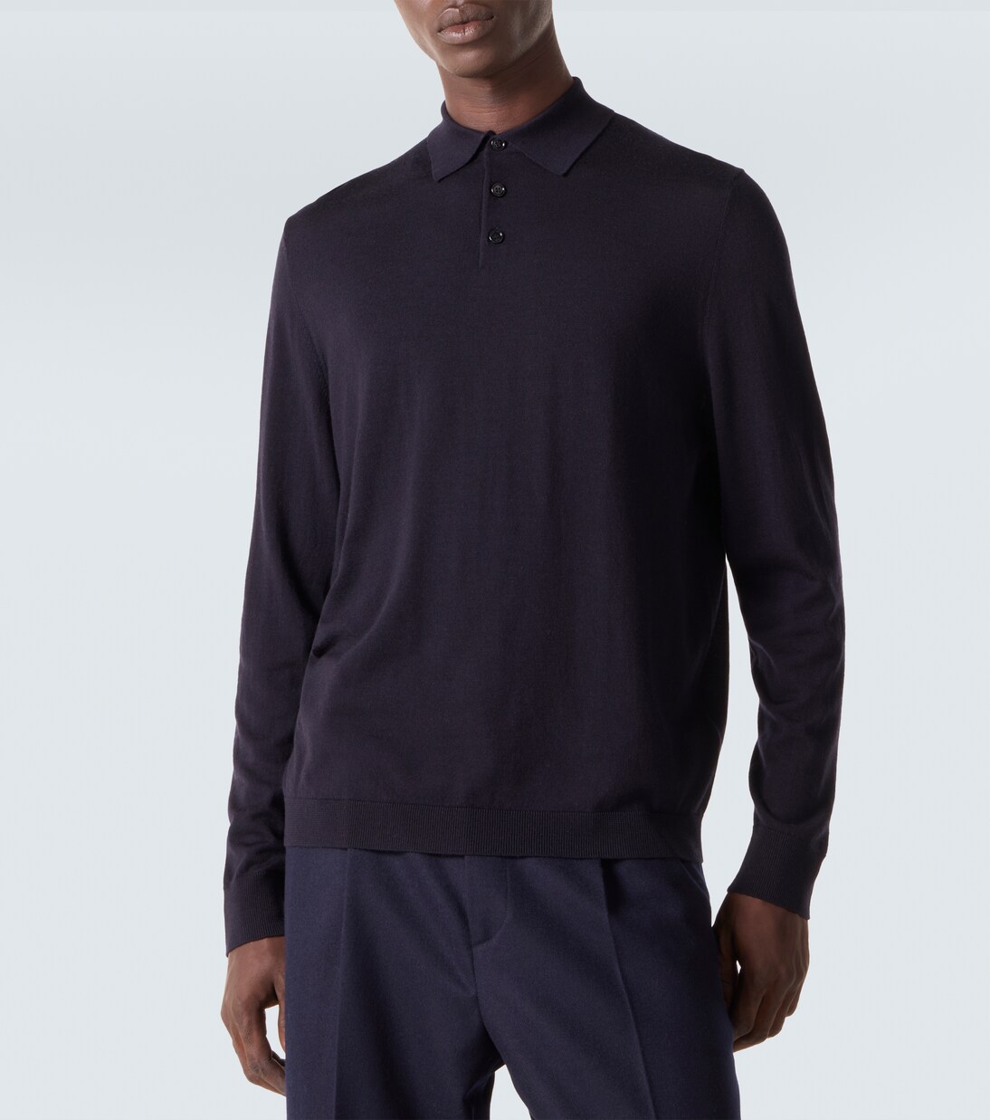 Virgin wool polo sweater | Allude