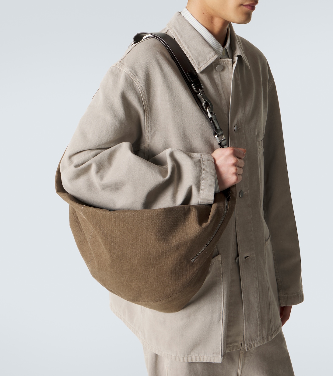 XL Quiver Clip cotton canvas shoulder bag | Lemaire