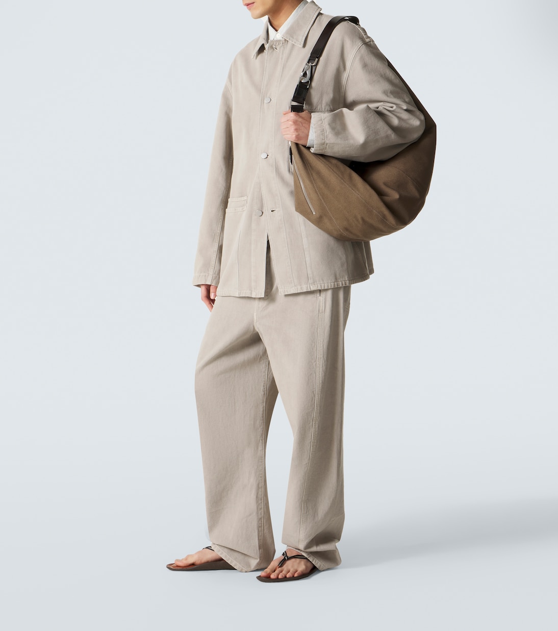 XL Quiver Clip cotton canvas shoulder bag | Lemaire