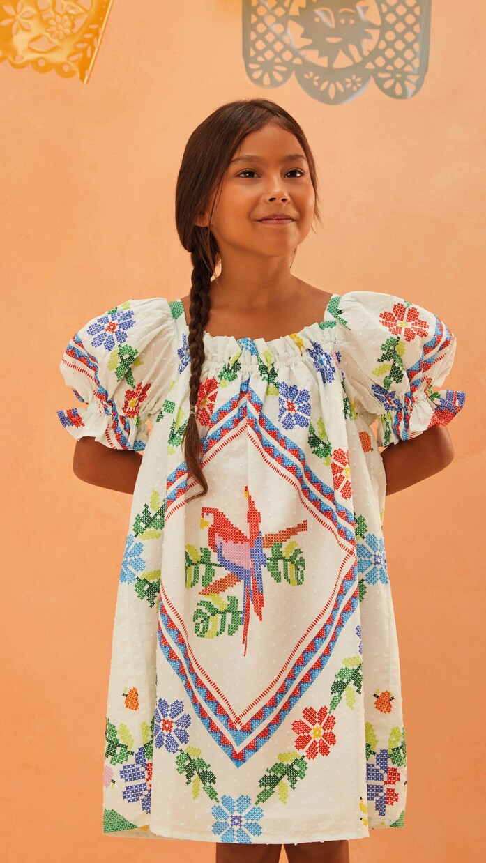 Embroidered cotton dress | Fábula