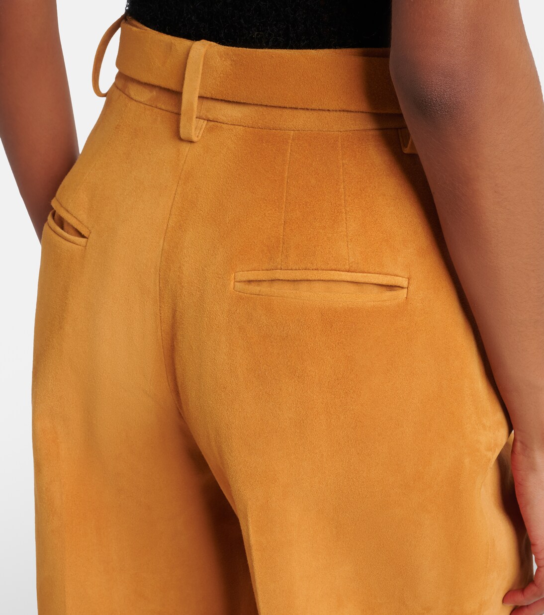 Norman belted suede wide-leg pants | Gabriela Hearst