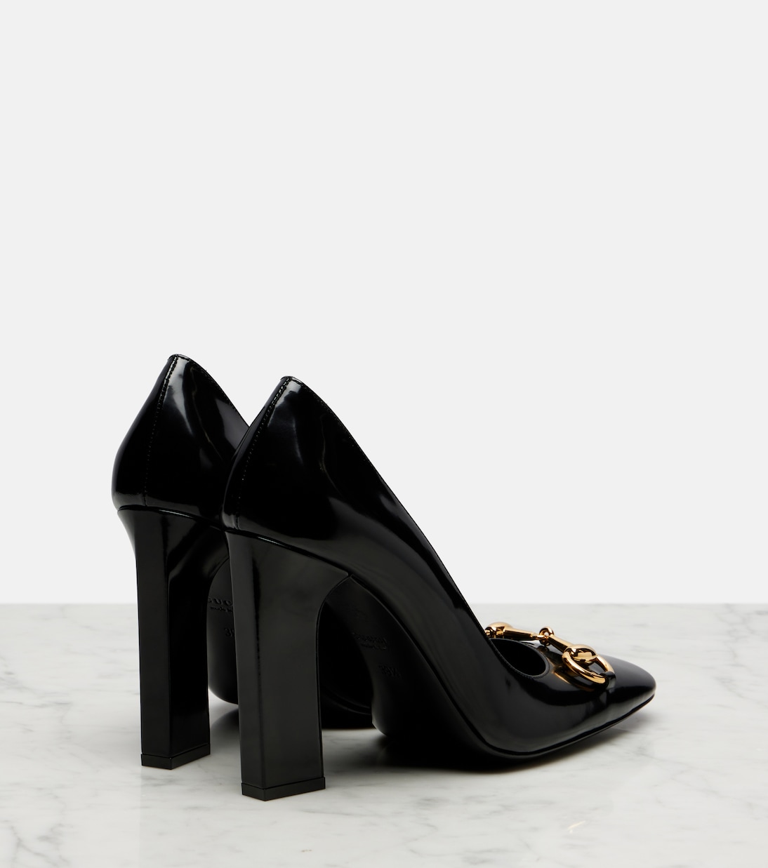 Signora Horsebit 110 patent leather pumps | Gucci