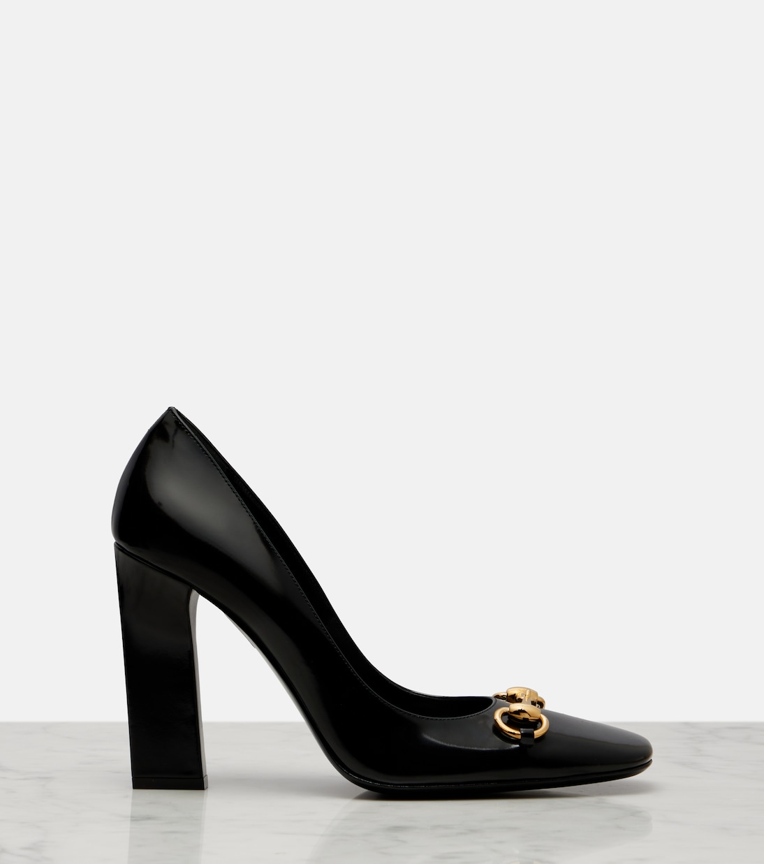 Signora Horsebit 110 patent leather pumps | Gucci