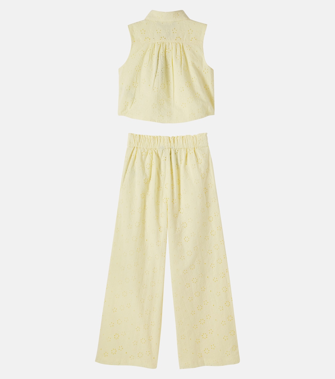Top e pantaloni in pizzo sangallo di cotone  | Polo Ralph Lauren Kids
