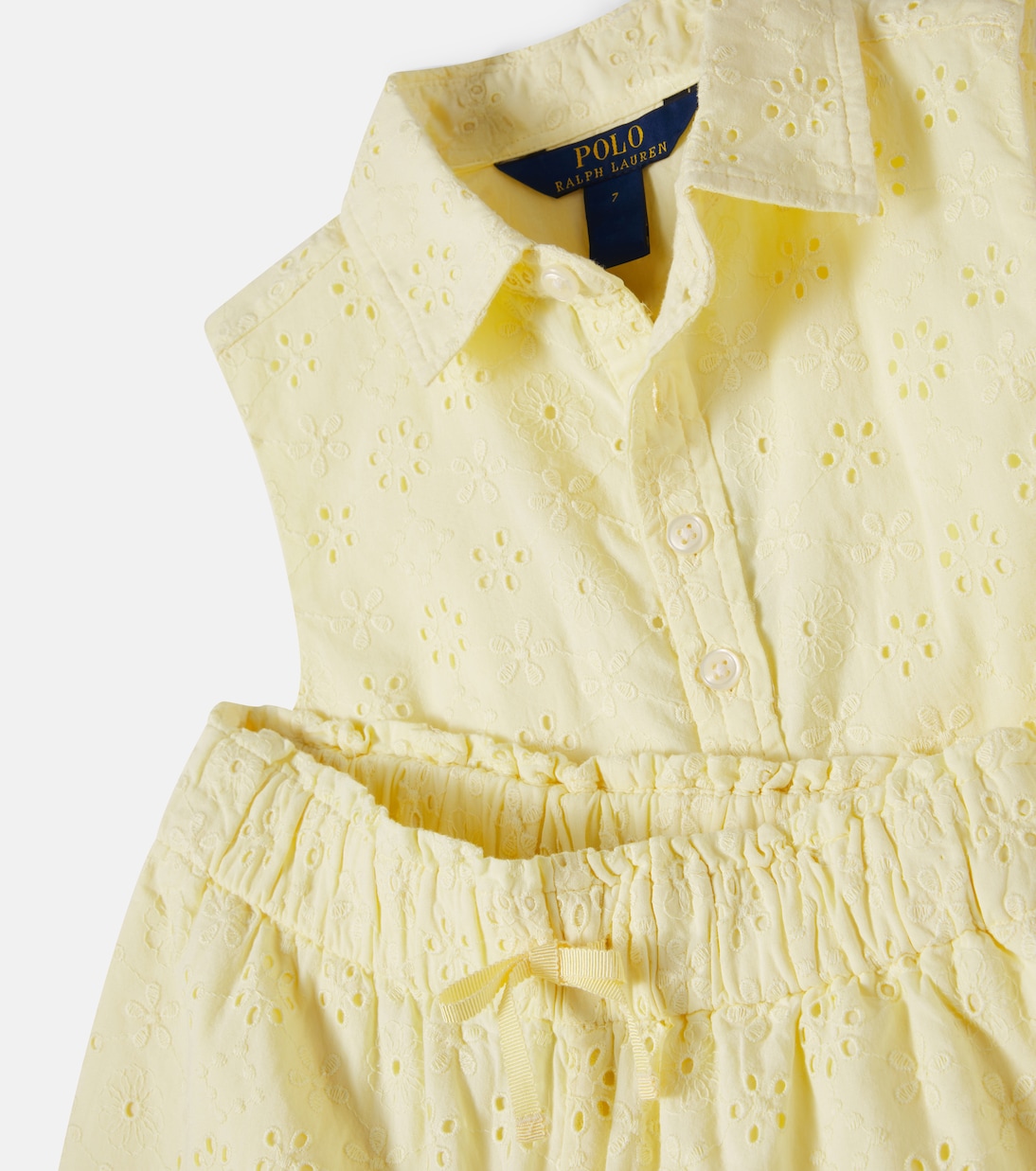 Top e pantaloni in pizzo sangallo di cotone  | Polo Ralph Lauren Kids