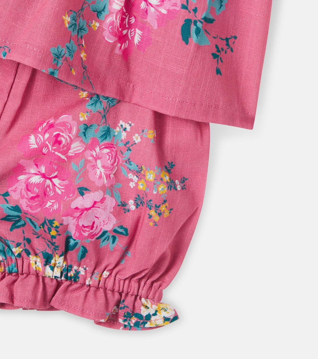 Baby floral cotton top and shorts set | C'era Una Volta