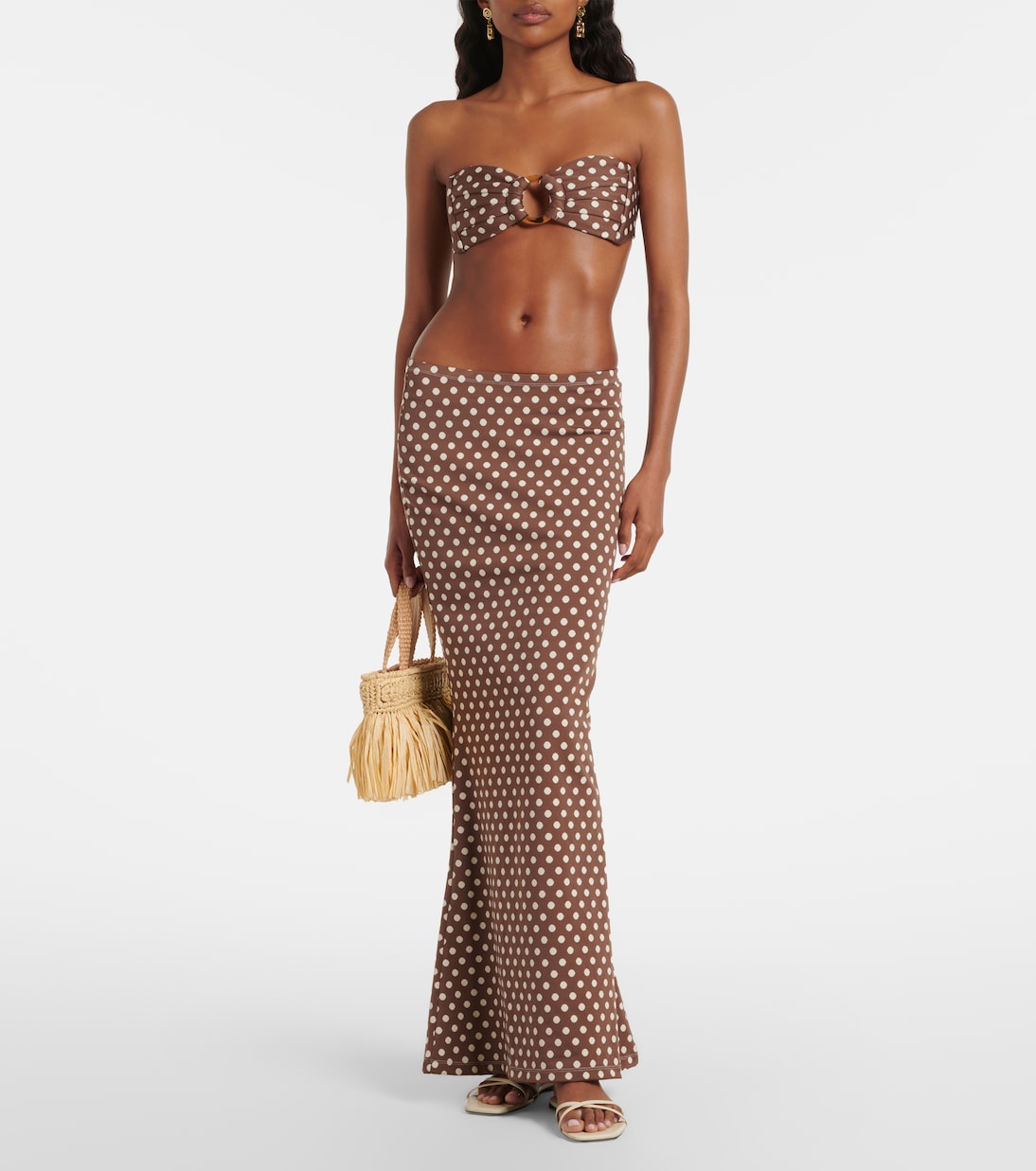 Natalia polka-dot midi skirt | Montce