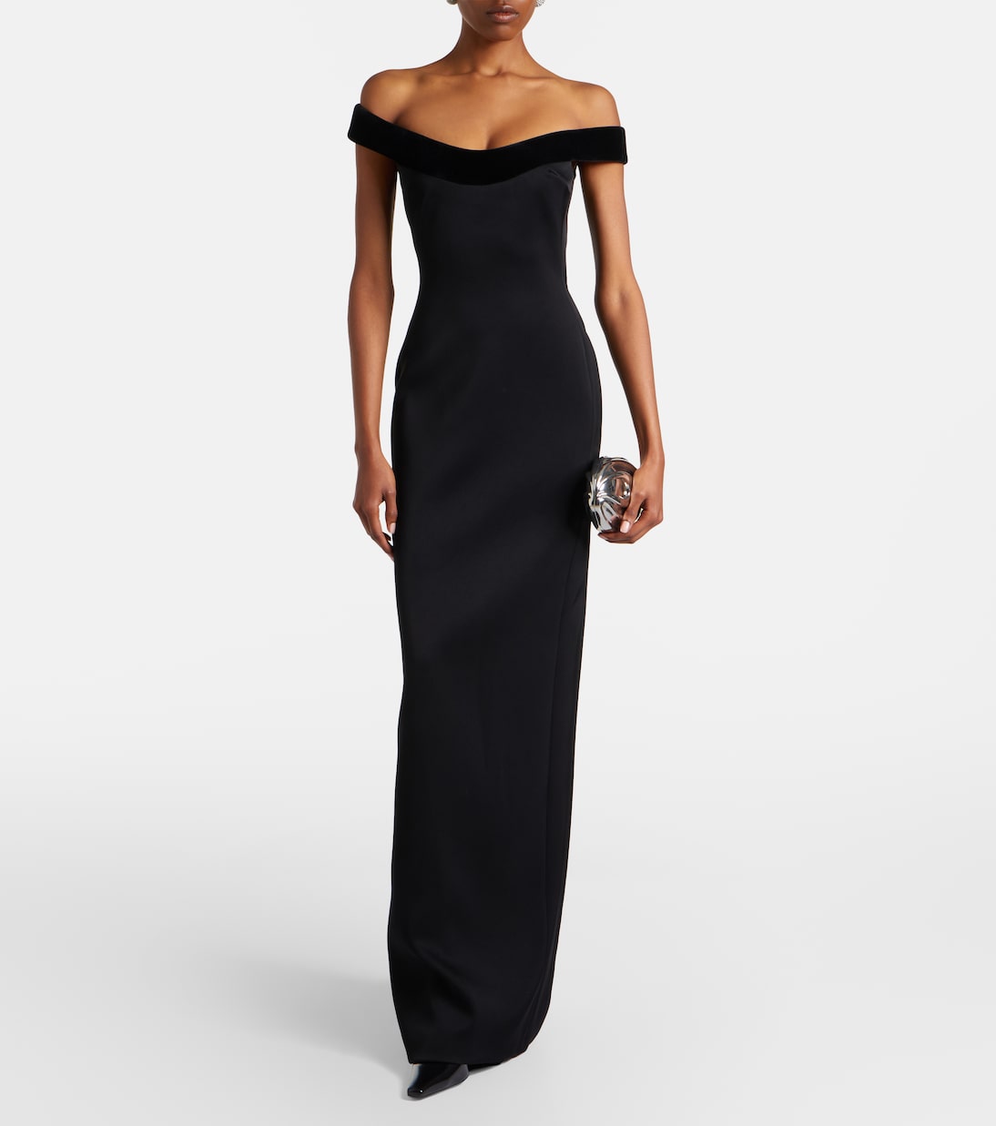 Velvet-trimmed gown | David Koma