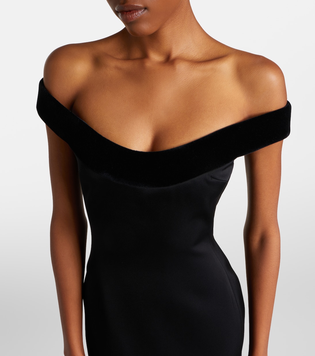 Velvet-trimmed gown | David Koma